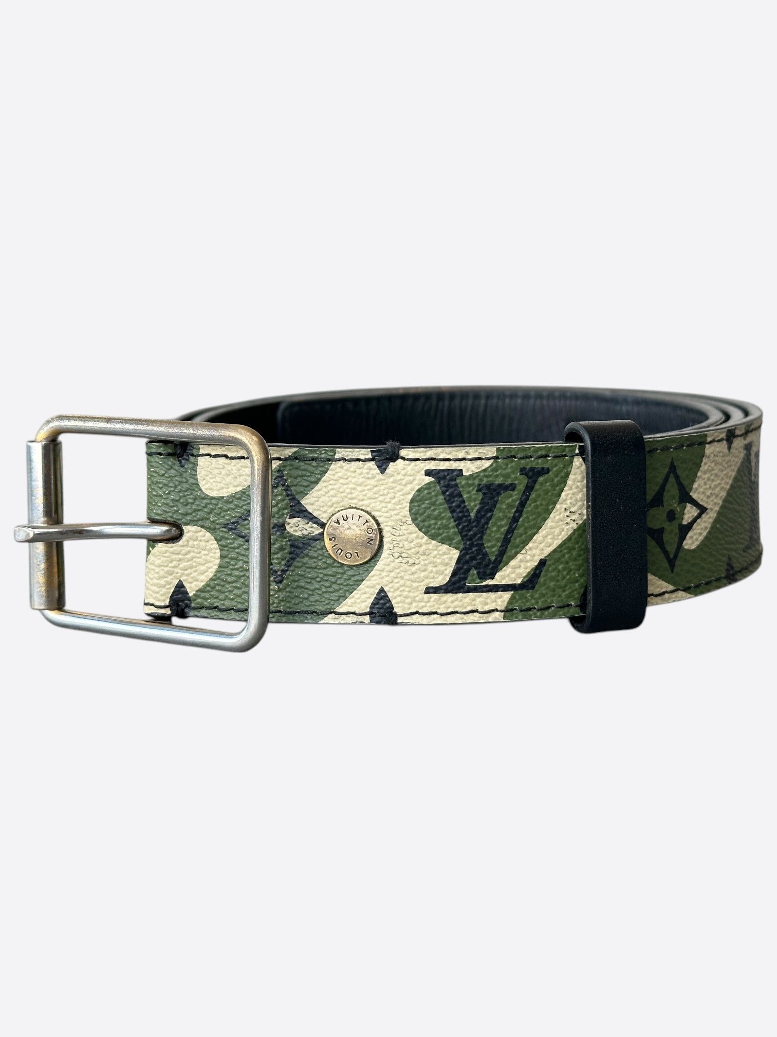 Louis Vuitton Louis Vuitton Takashi Murakami Camouflage Monogram Belt Size 34 - 1 Thumbnail