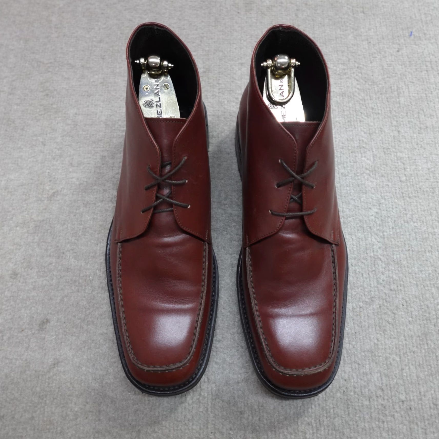 Vintage Barneys New York Boots Chelsea Chukka Leather Barneys New York Boots 13 Brown Red Apron Toe Ankle Square Toe Mens Barneys New York Boots Size US 13 / EU 46 - 3 Thumbnail