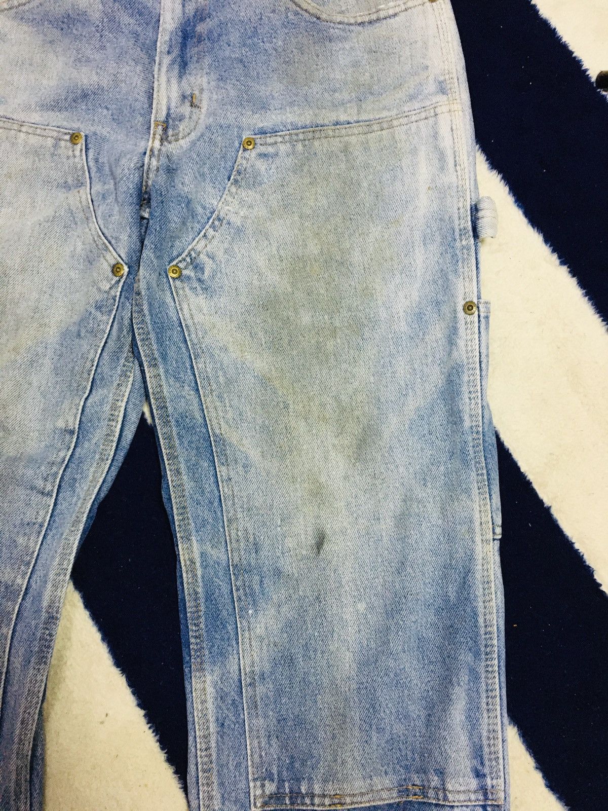 Other Key Carpenter Double Knee Dirty Distressed Jeans (17) Size US 30 / EU 46 - 6 Thumbnail