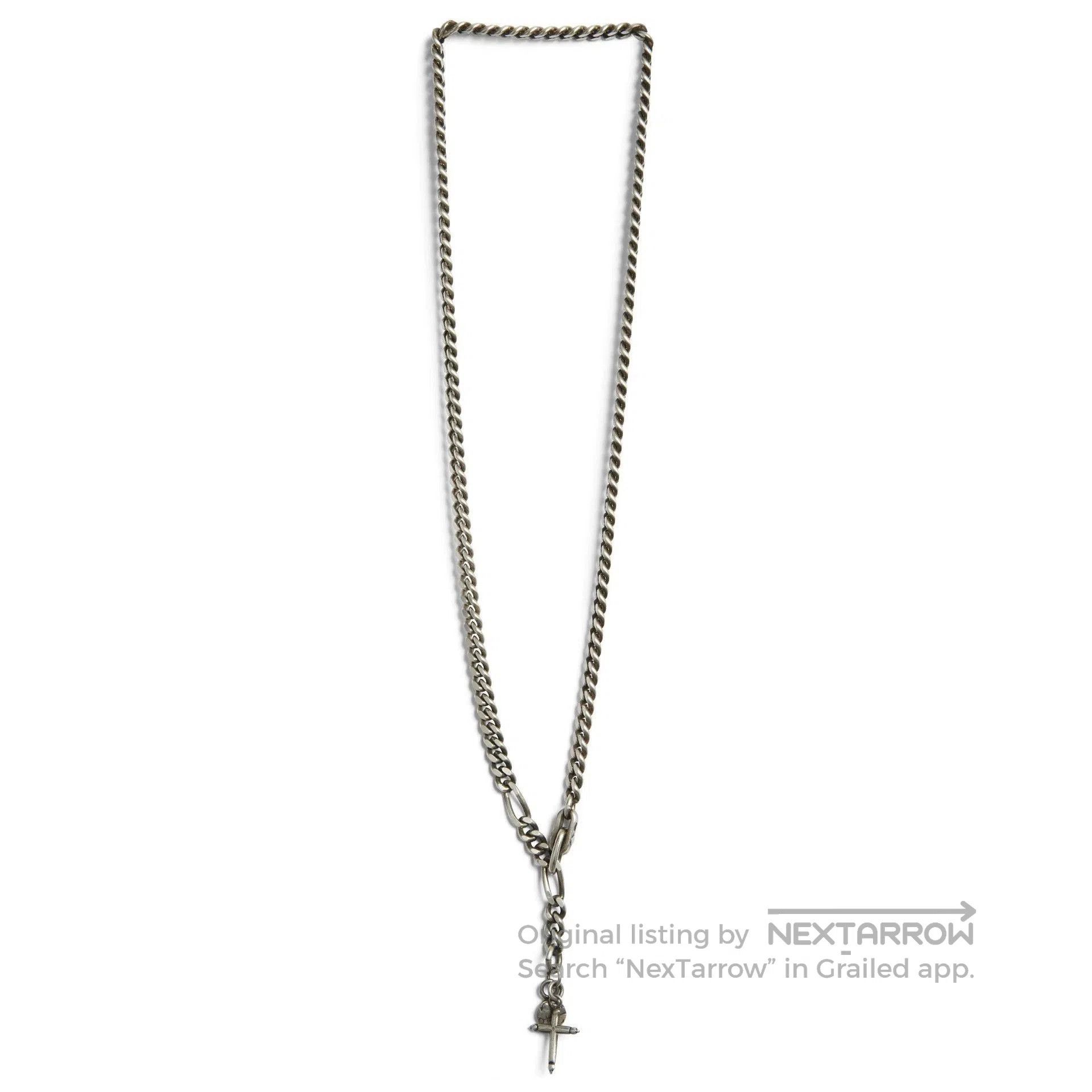 Werkstatt Munchen Silver Cross Pendant Chain Necklace. Size ONE SIZE - 2 Thumbnail