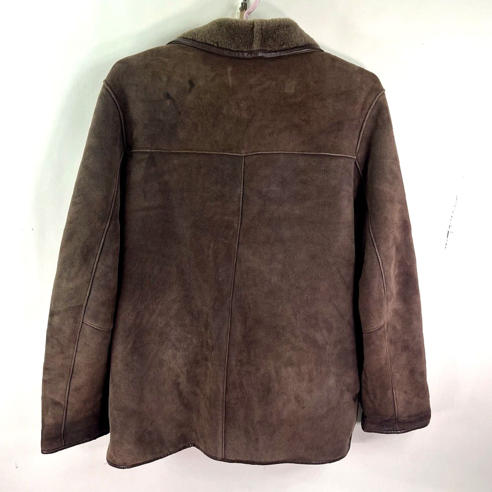 Vintage VINTAGE FONTELLI Men's Overcoat Coat Size XL Wool Shearling Suede Brown Winter 90s Outdoor Size US XL / EU 56 / 4 - 7 Thumbnail