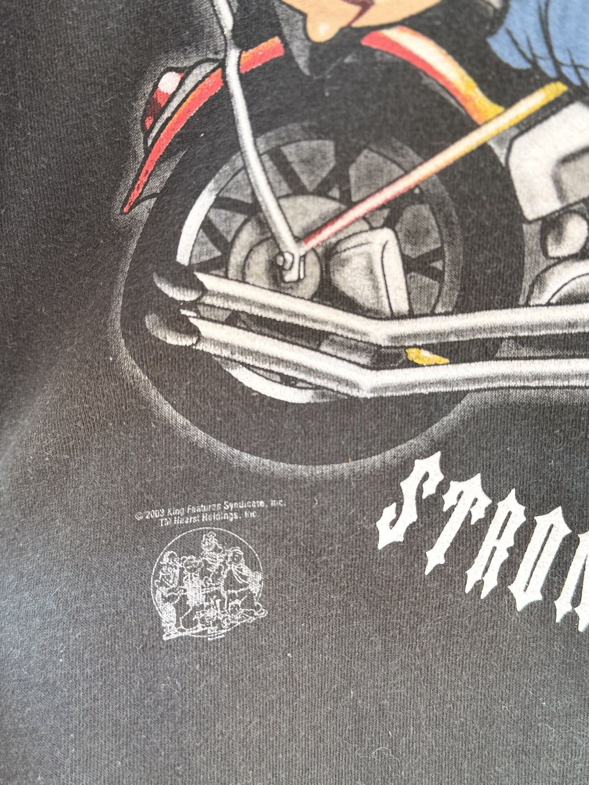 West Coast Choppers Thrashed Vintage Popeye Chooper Ride Strone To The Finish T Size US XXL / EU 58 / 5 - 4 Thumbnail