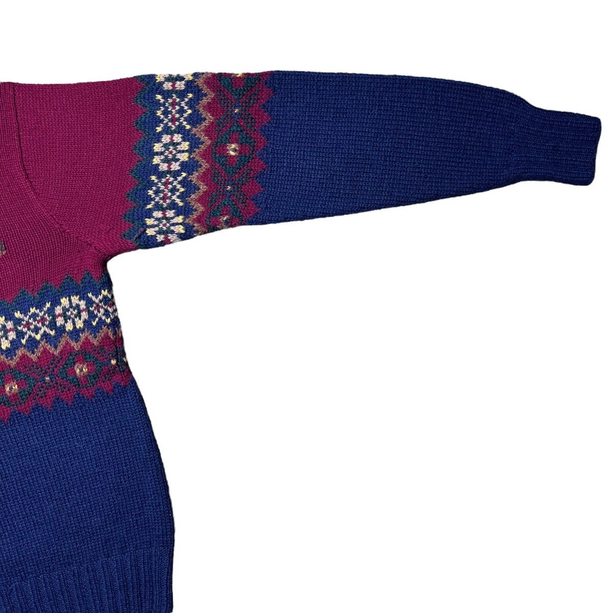 Polo Ralph Lauren × Vintage 1990s Polo Ralph Lauren Horse Horseshoe Hand Knit Sweater Size US M / EU 48-50 / 2 - 12 Thumbnail