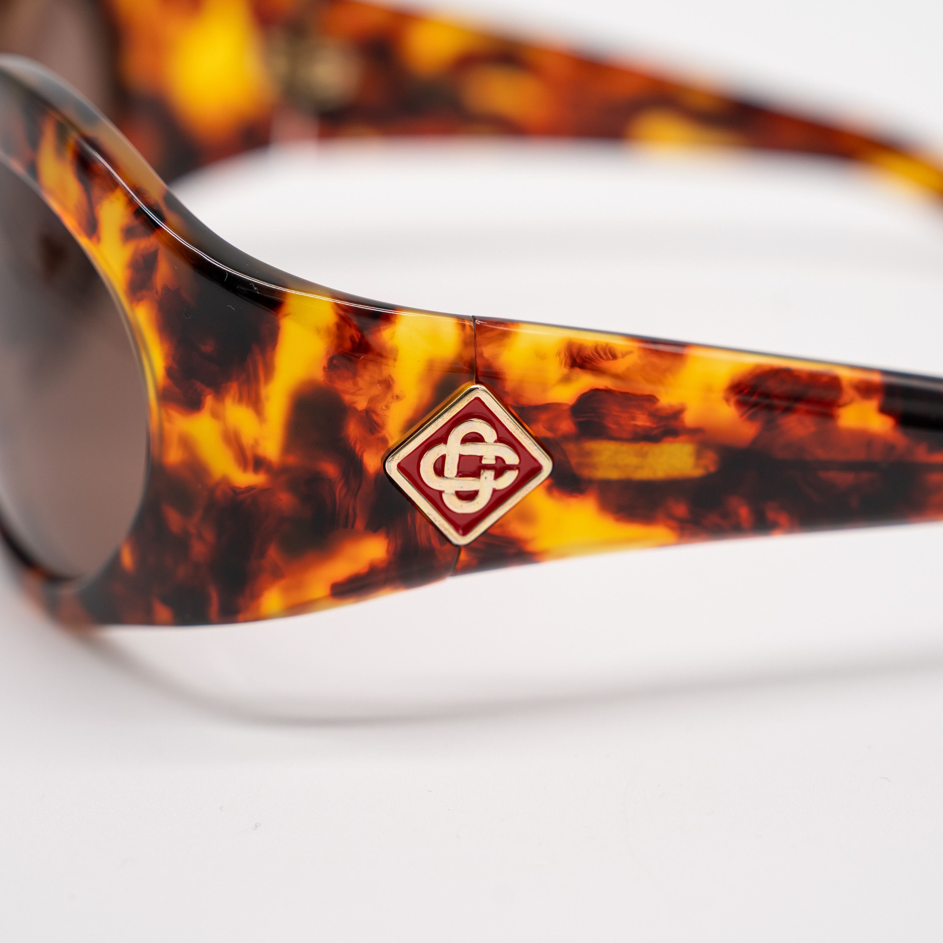 Casablanca CASABLANCA Round Goggle Acetate Sunglasses Tortoise Size ONE SIZE - 8 Thumbnail