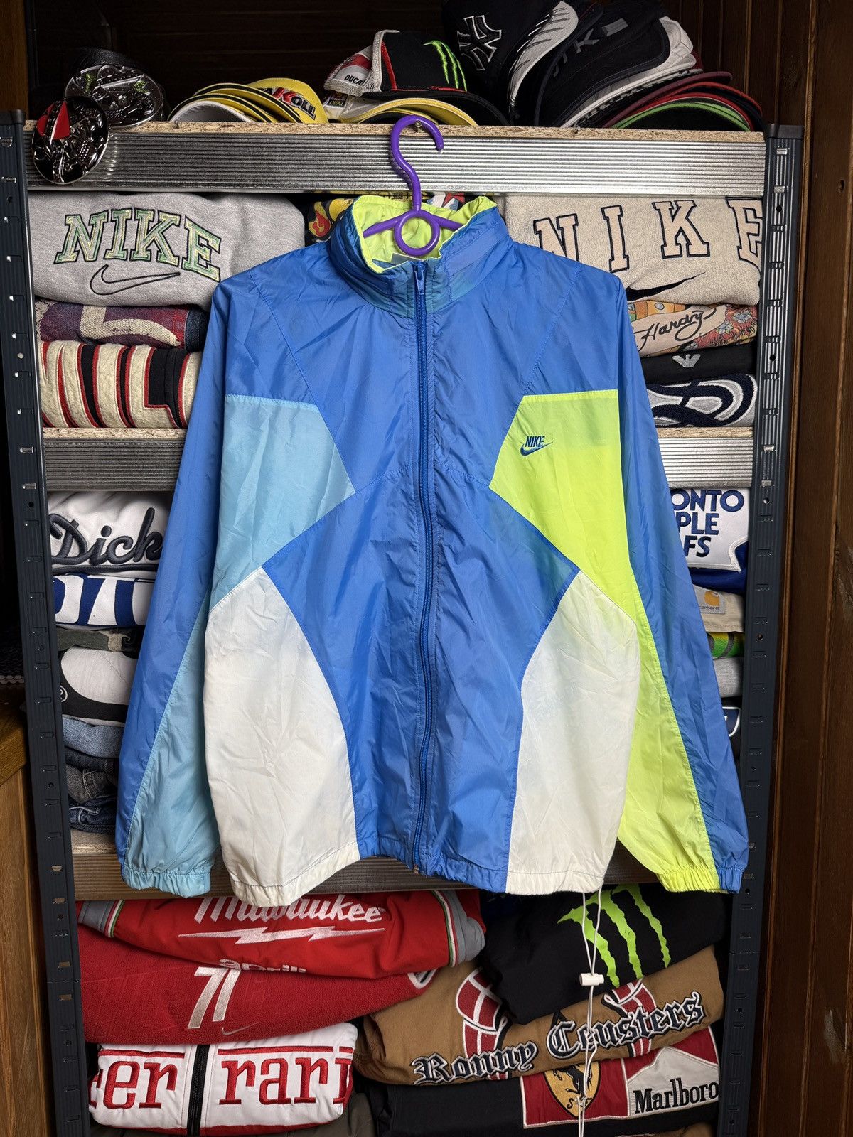 Nike × Vintage Vintage Nike nylon jacket racing style sportswear 90s Size US M / EU 48-50 / 2 - 1 Thumbnail