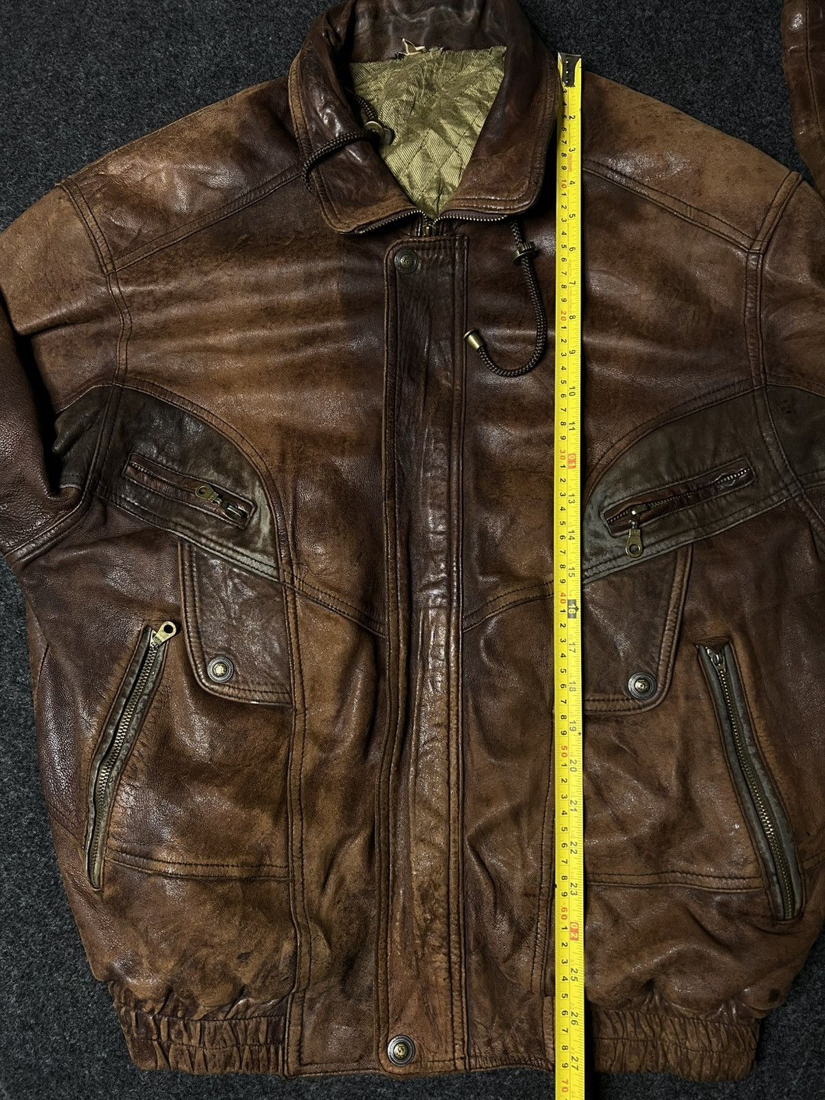 Other Vtg 80s Original leather Aviator Flight Bomber Jacket Rare L Size US L / EU 52-54 / 3 - 17 Thumbnail