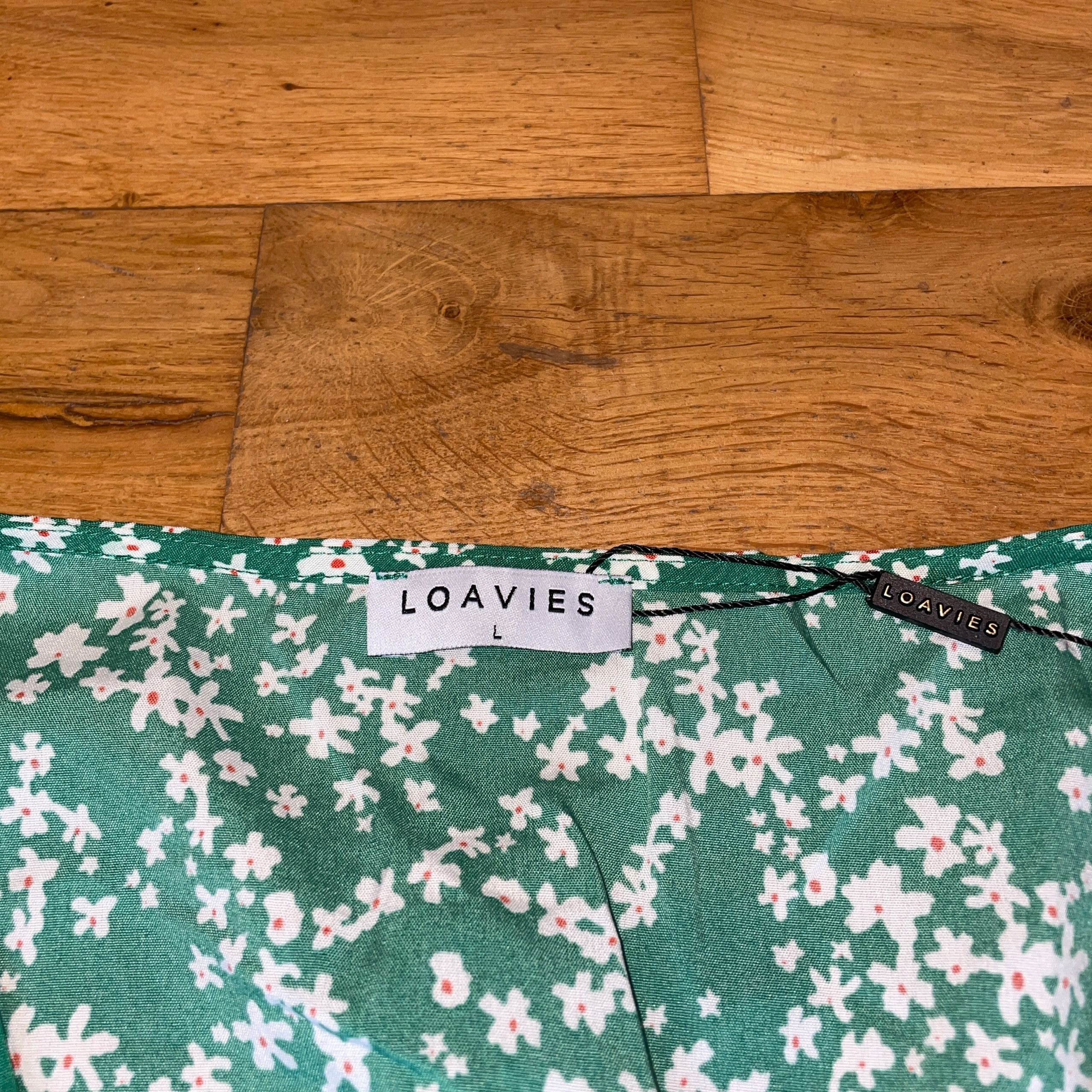 Vintage LOAVIES BEAUTIFUL SUMMER DRESS WITH FLOWERS Size L-NEW Size L / US 10 / IT 46 - 2 Thumbnail