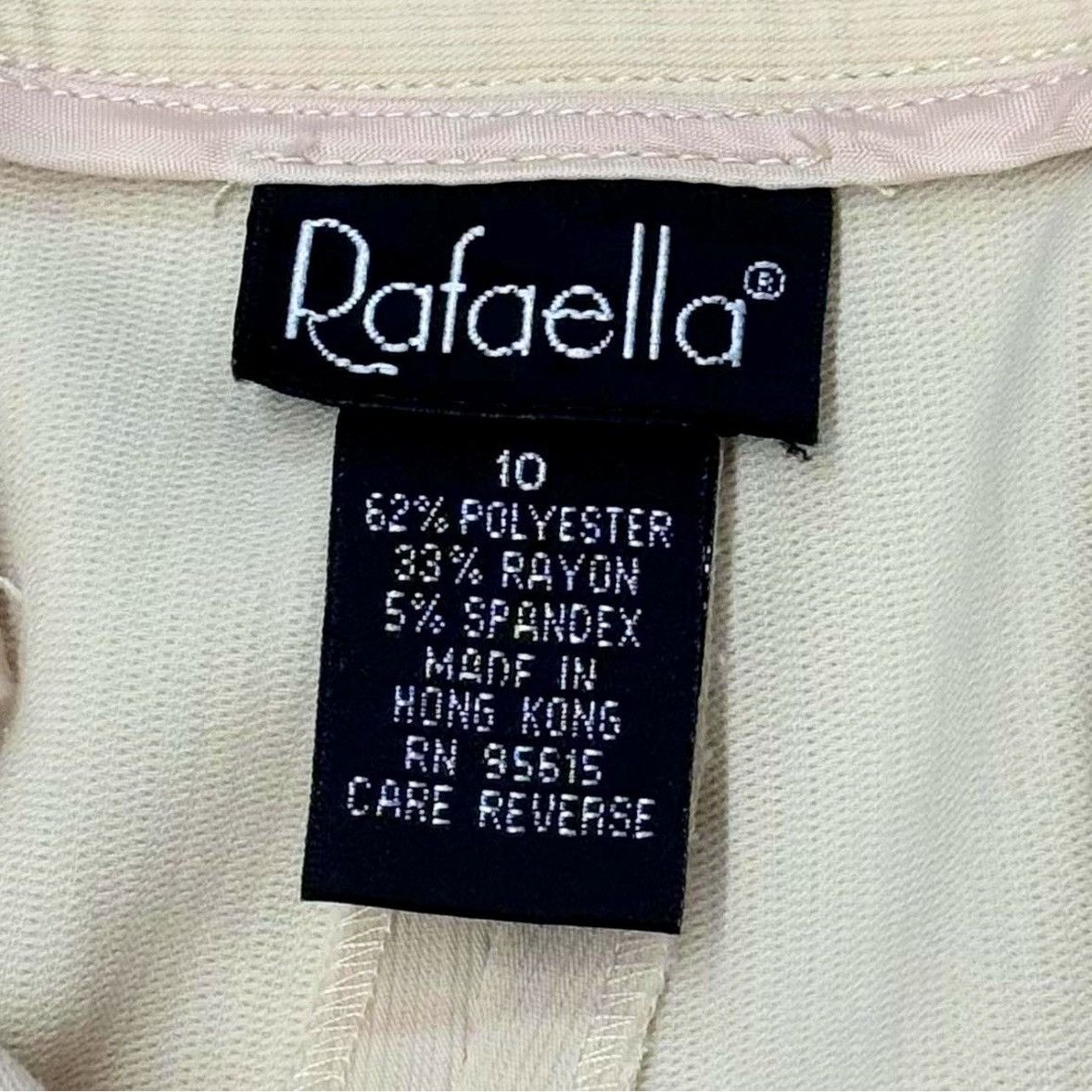 Vintage Vintage 90s Rafaella Cream Suit Pants Women Size 10 Size 32" / US 10 / IT 46 - 4 Thumbnail