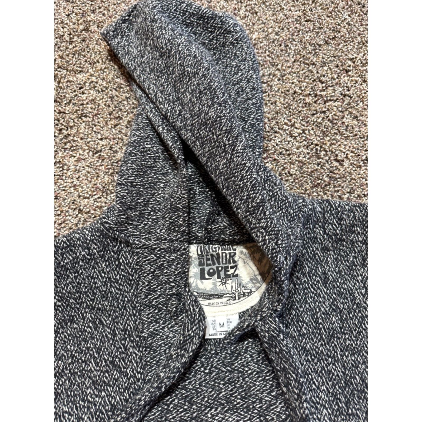 Vintage Señor Lopez Womens Hoodie Pullover Size M Cotton Blend Gray Size M / US 6-8 / IT 42-44 - 8 Thumbnail