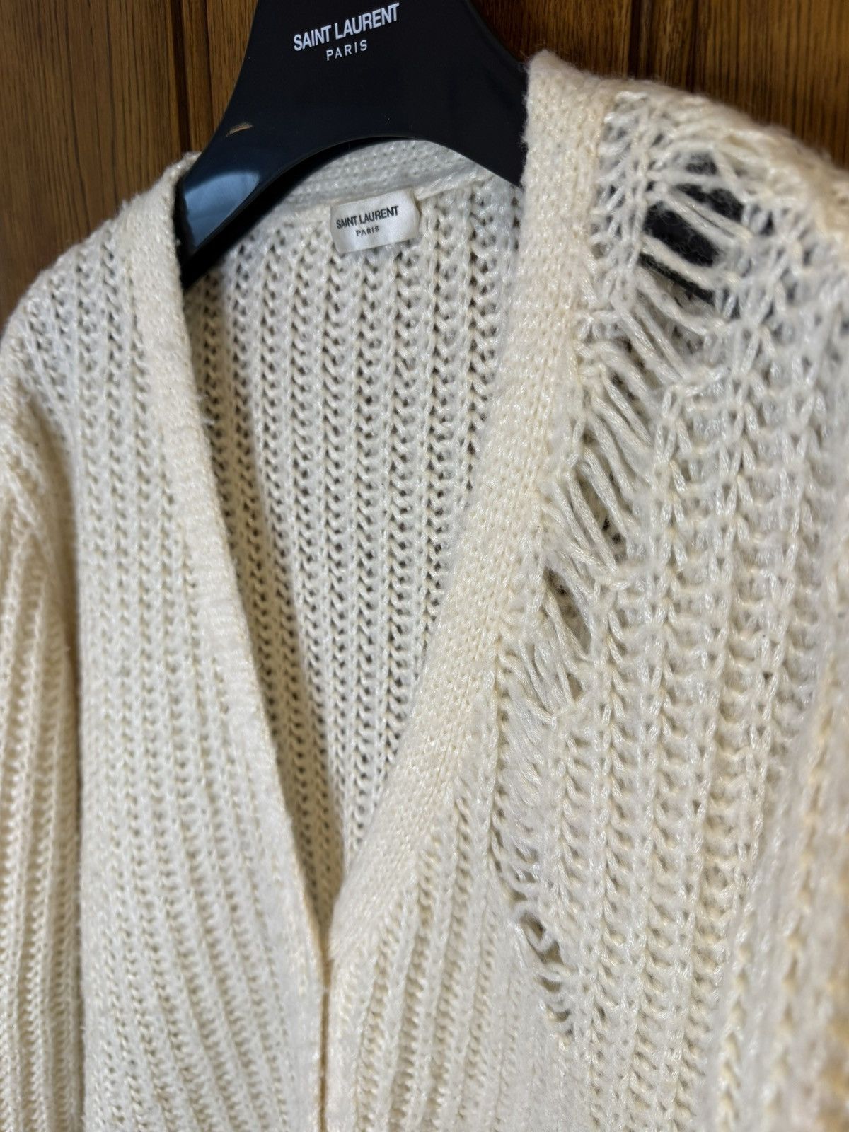 Saint Laurent Paris SS16 Saint Laurent surf sound Hedi destroyed cardigan XL Size US XL / EU 56 / 4 - 18 Thumbnail