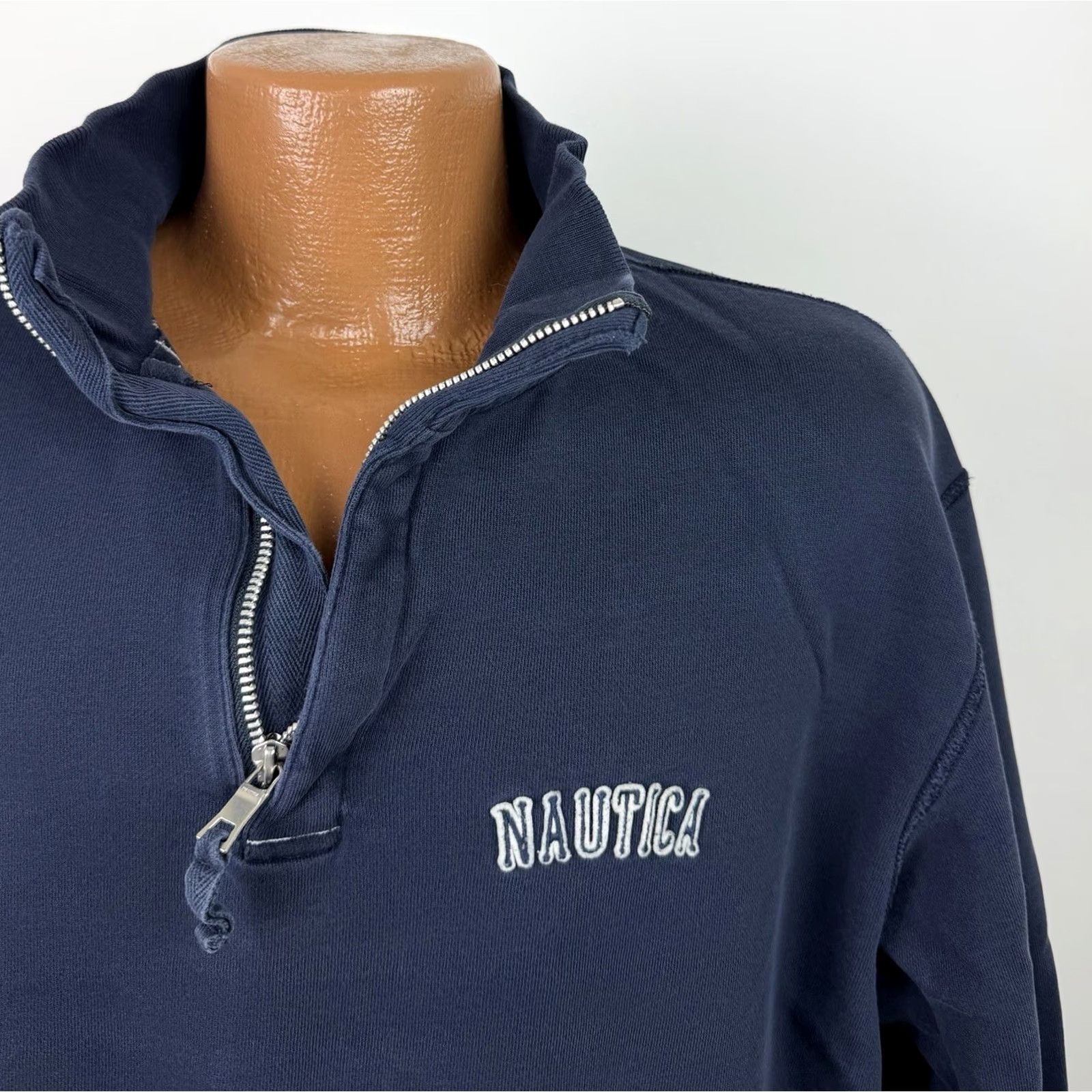 Nautica VINTAGE Nautica Sweatshirt Mens M Navy 1/4 Zip Pockets Knit Pullover Blue Casual Nautical Mens Size US M / EU 48-50 / 2 - 3 Thumbnail