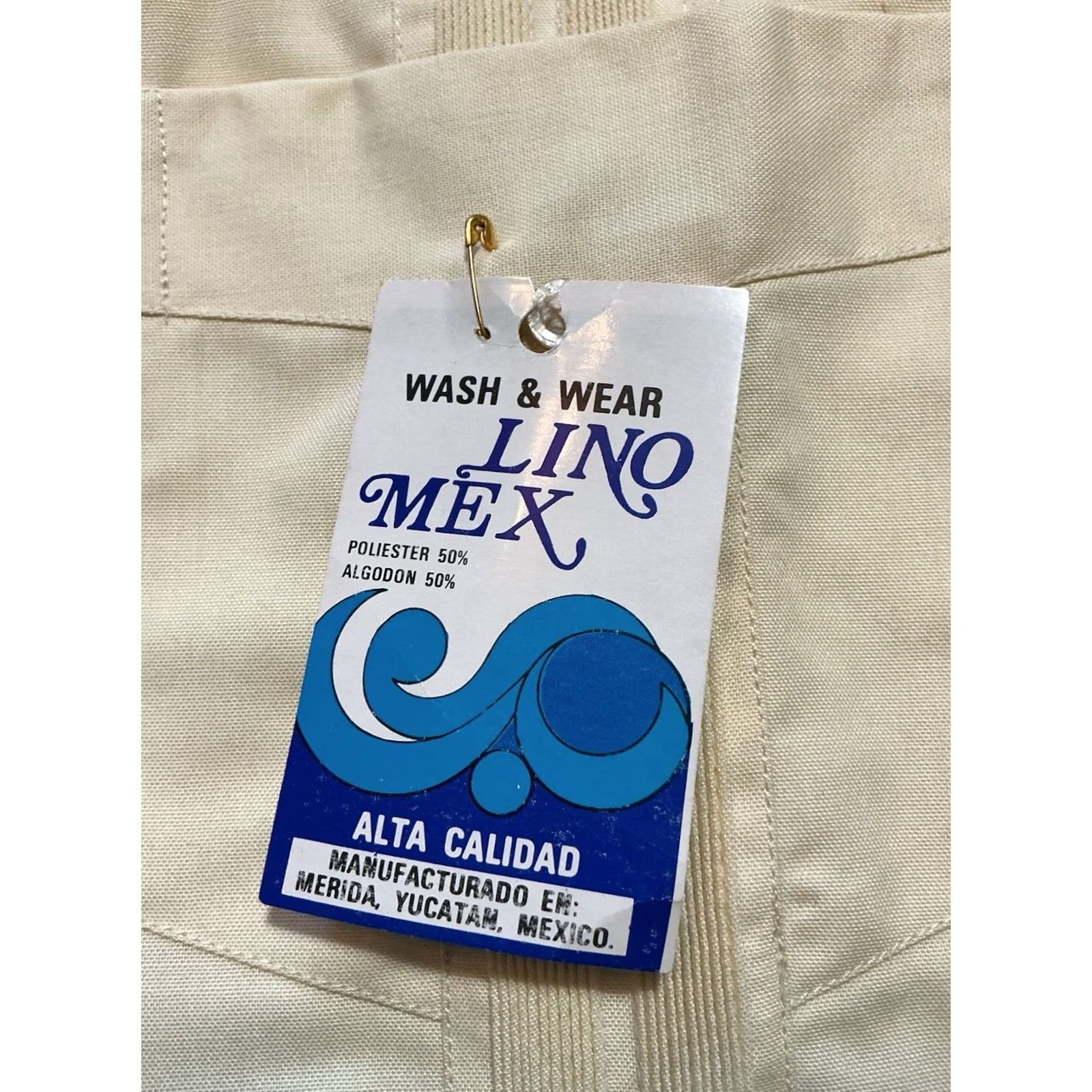 Vintage VINTAGE GuayaTeca Guayabera Shirt 4 Pocket Loop Collar Button NWT 3XL Tan Mens Size US XXL / EU 58 / 5 - 6 Thumbnail