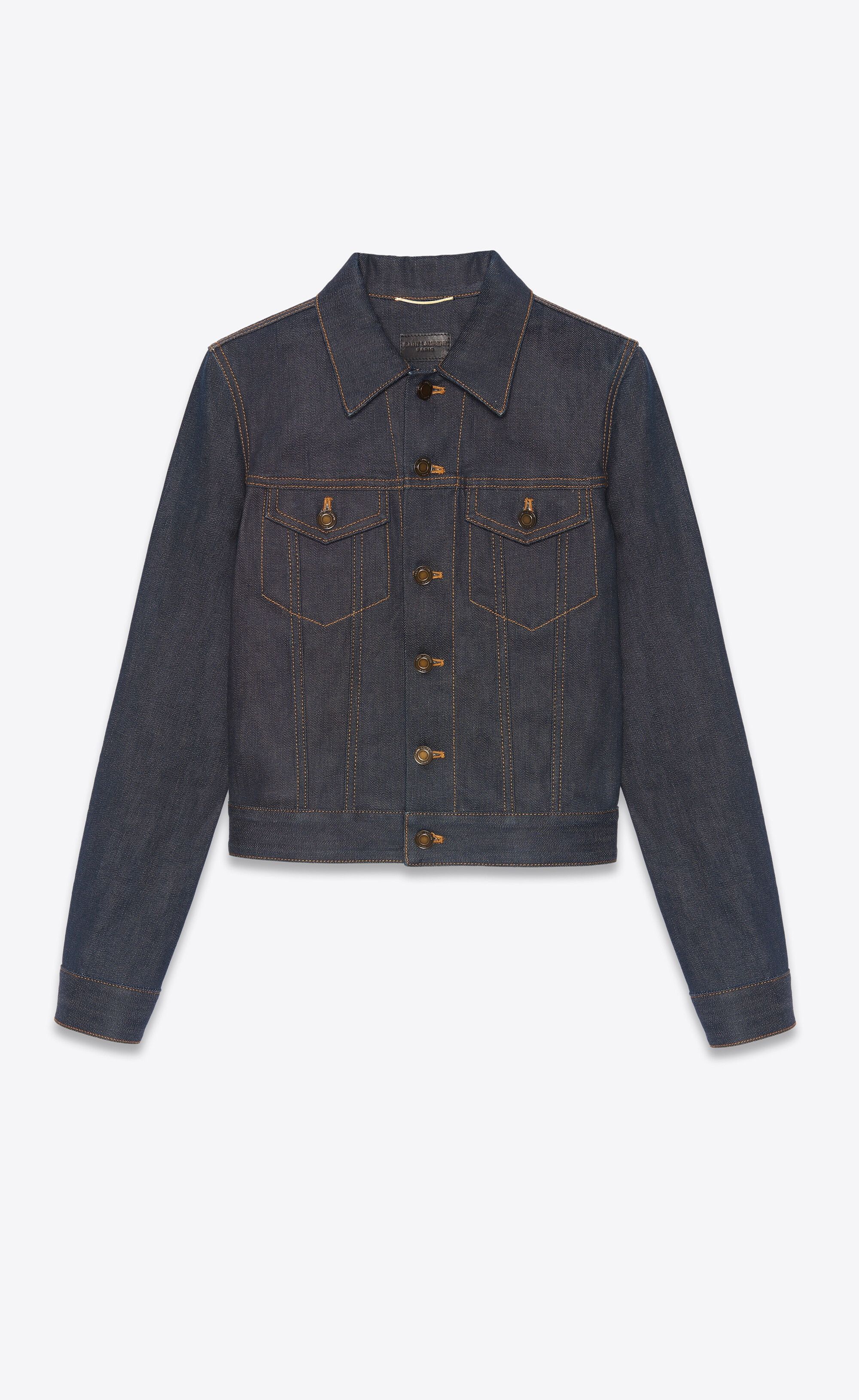 Saint Laurent Paris o1bcso1str1224 Classic Jacket in Indigo Size XL / US 12-14 / IT 48-50 - 1 Thumbnail