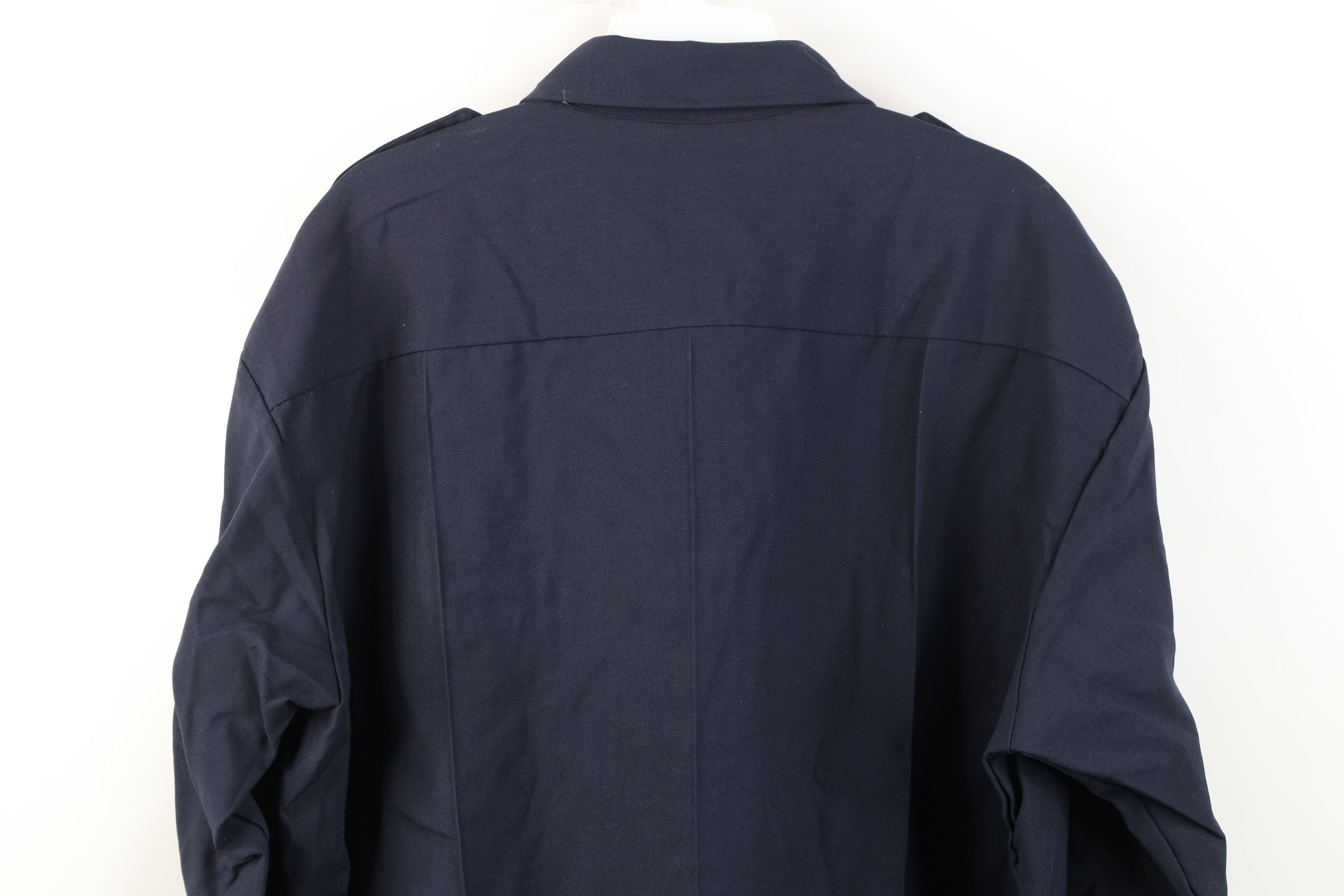 Vintage Vintage 70s Military Gabardine Knit Button Shirt Blue USA Size US M / EU 48-50 / 2 - 12 Thumbnail