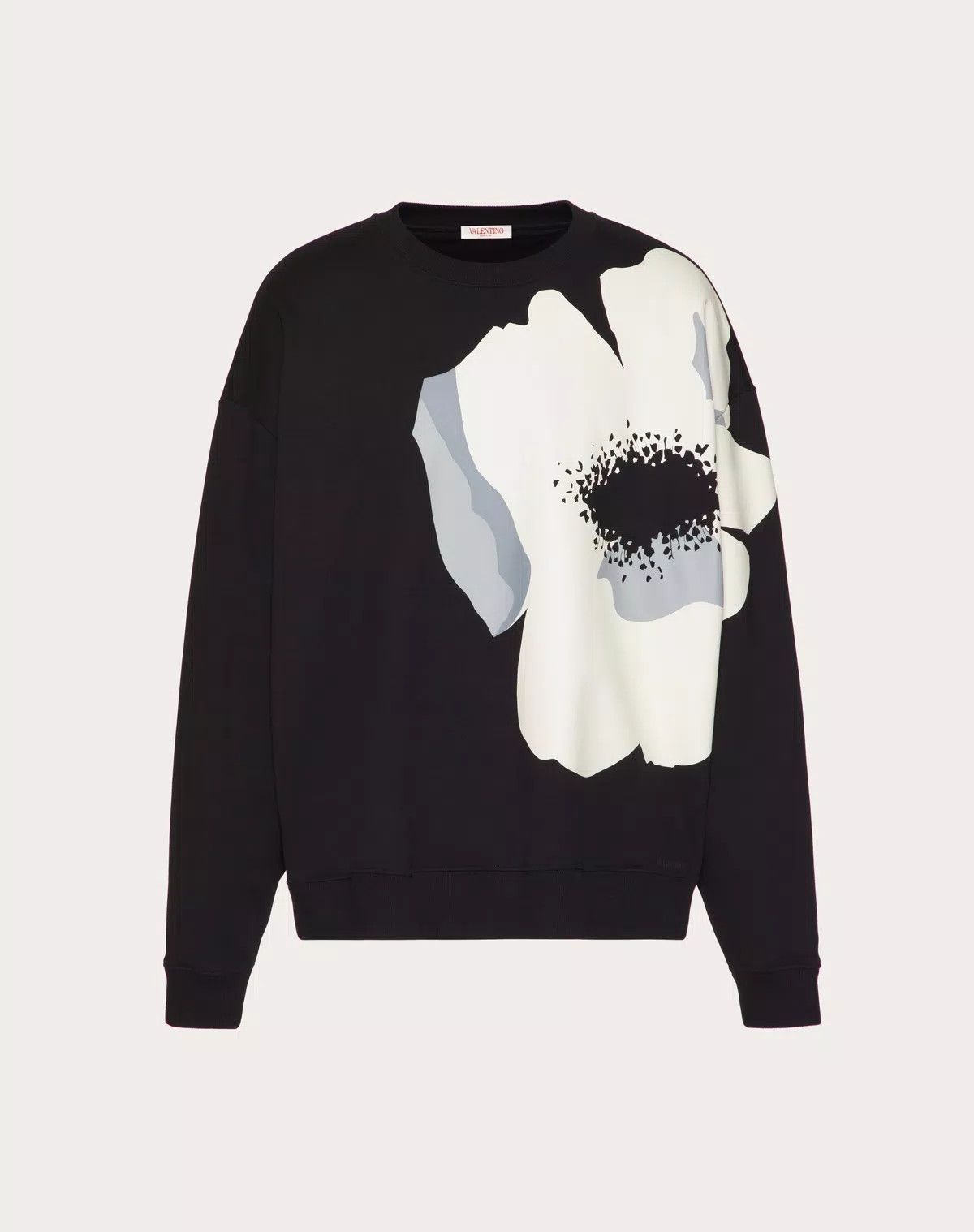 Valentino oc11z0725 Cotton Crewneck Sweatshirt in Black Size US M / EU 48-50 / 2 - 1 Thumbnail