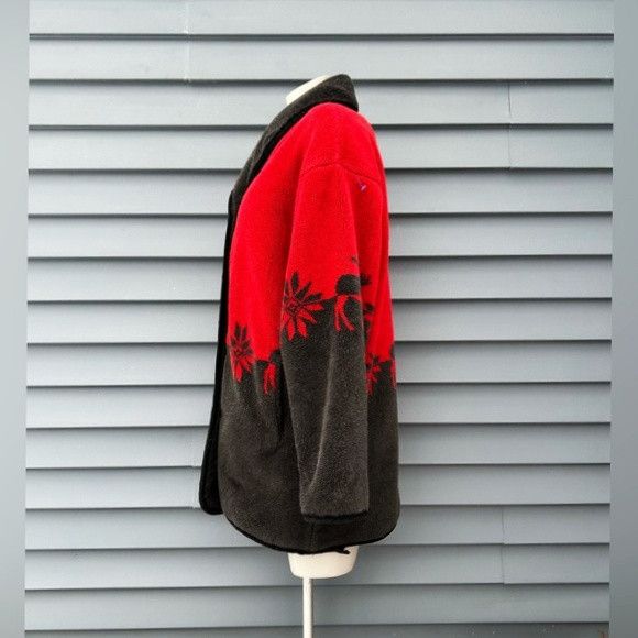 Other Nordic Lights Red Southwest Elk Reversible Fleece Jacket Size L / US 10 / IT 46 - 3 Thumbnail
