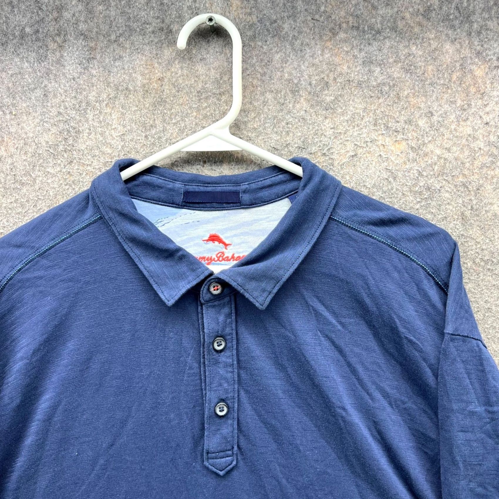 Tommy Bahama Tommy Bahama Polo Shirt Mens XL Blue Navy Pima Cotton Preppy Stretch Extra Size US XL / EU 56 / 4 - 3 Thumbnail