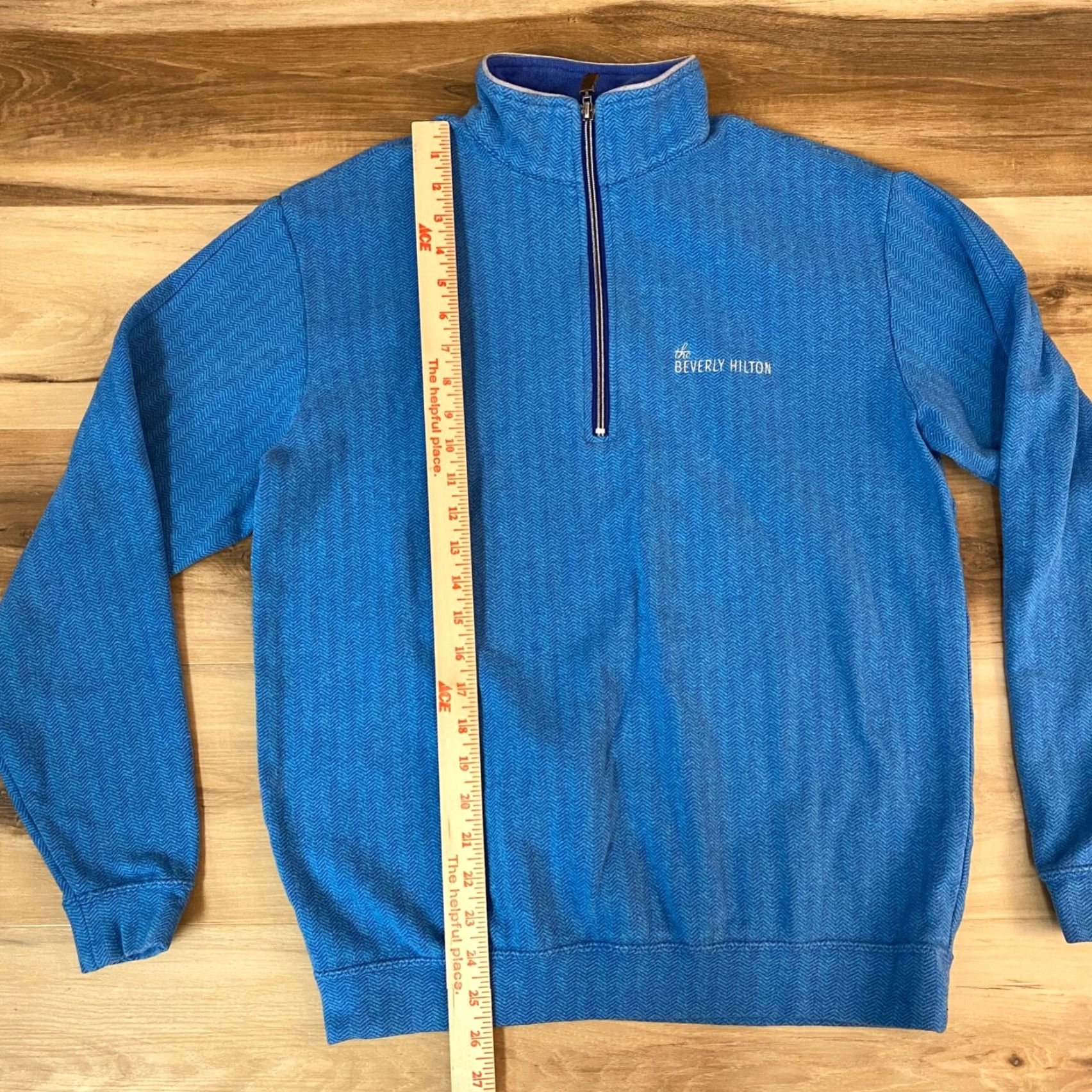 Vintage Straight Down Mens Small Herringbone Blue 1/4 Zip Mock Neck Cotton Sweater Pullover S Regular Knit Vintage No 50s? Size US S / EU 44-46 / 1 - 6 Thumbnail