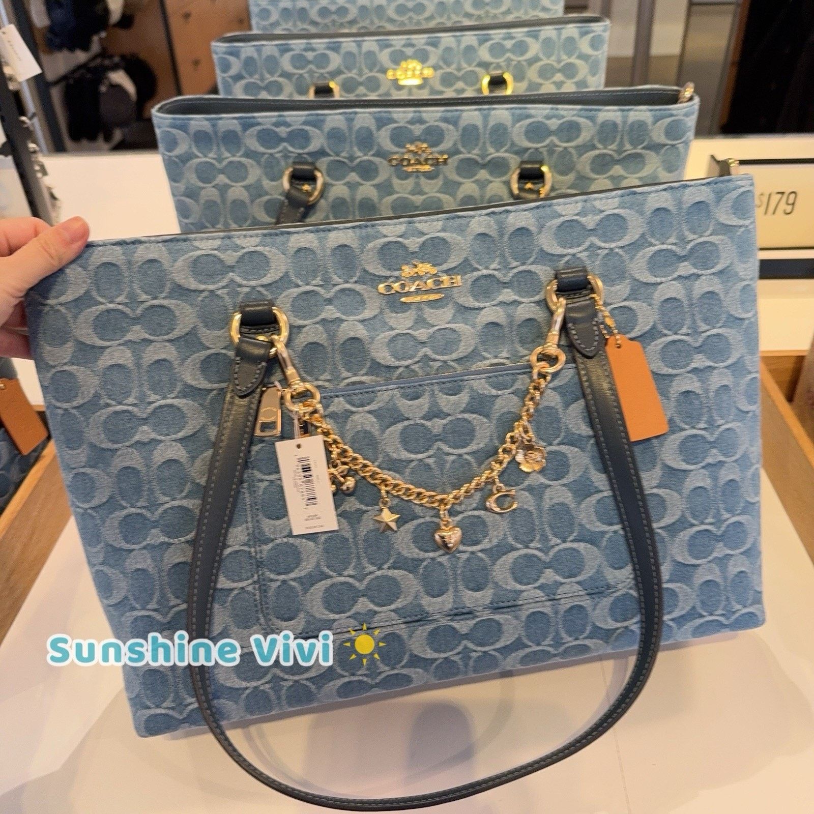 Coach NWT Bundle Coach Station Tote CDB88 Swagger Chain CAX00 Gold Size ONE SIZE - 2 Thumbnail
