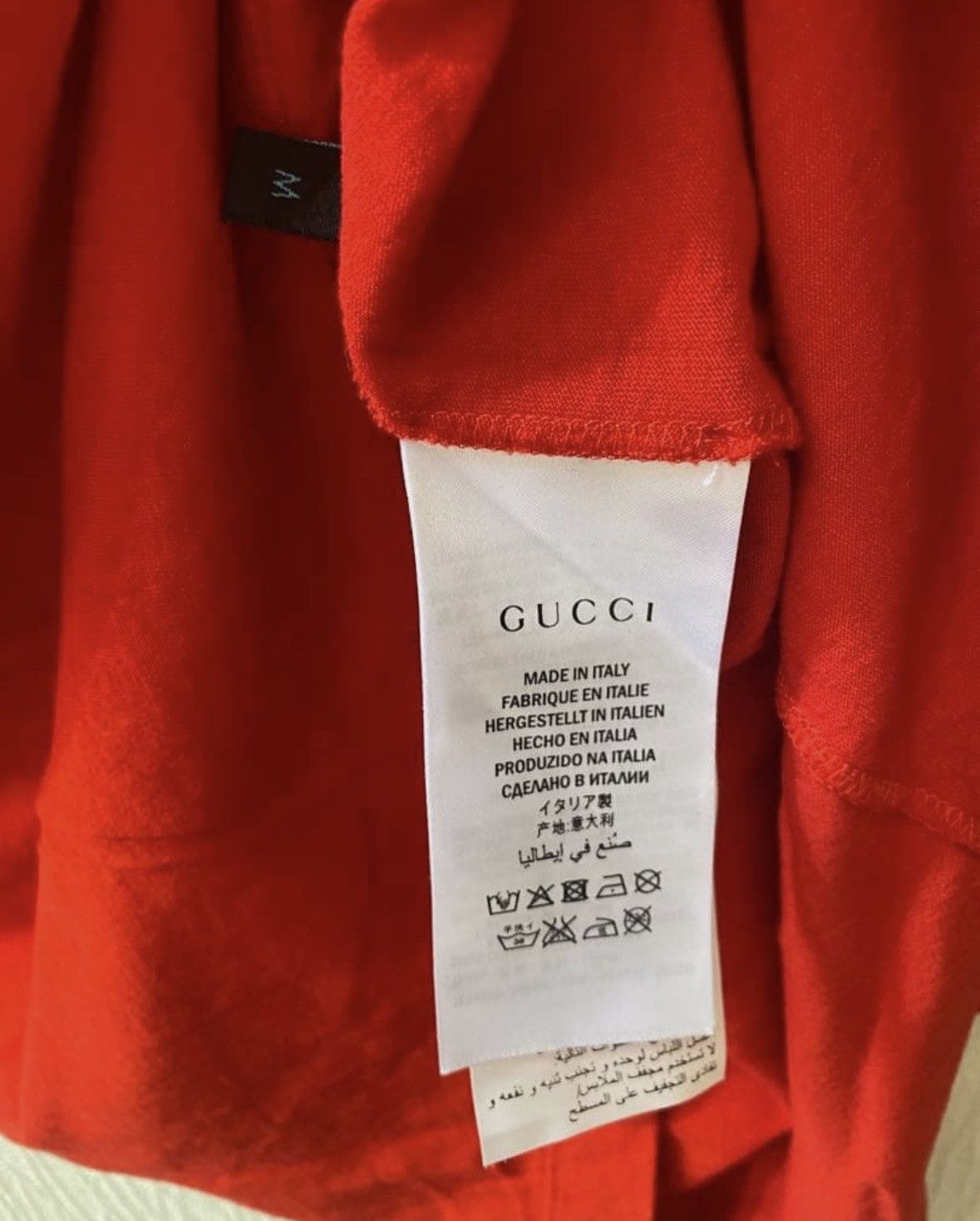 Gucci GUCCI Red T-Shirt - Gucci Ghost Print Size US M / EU 48-50 / 2 - 5 Thumbnail