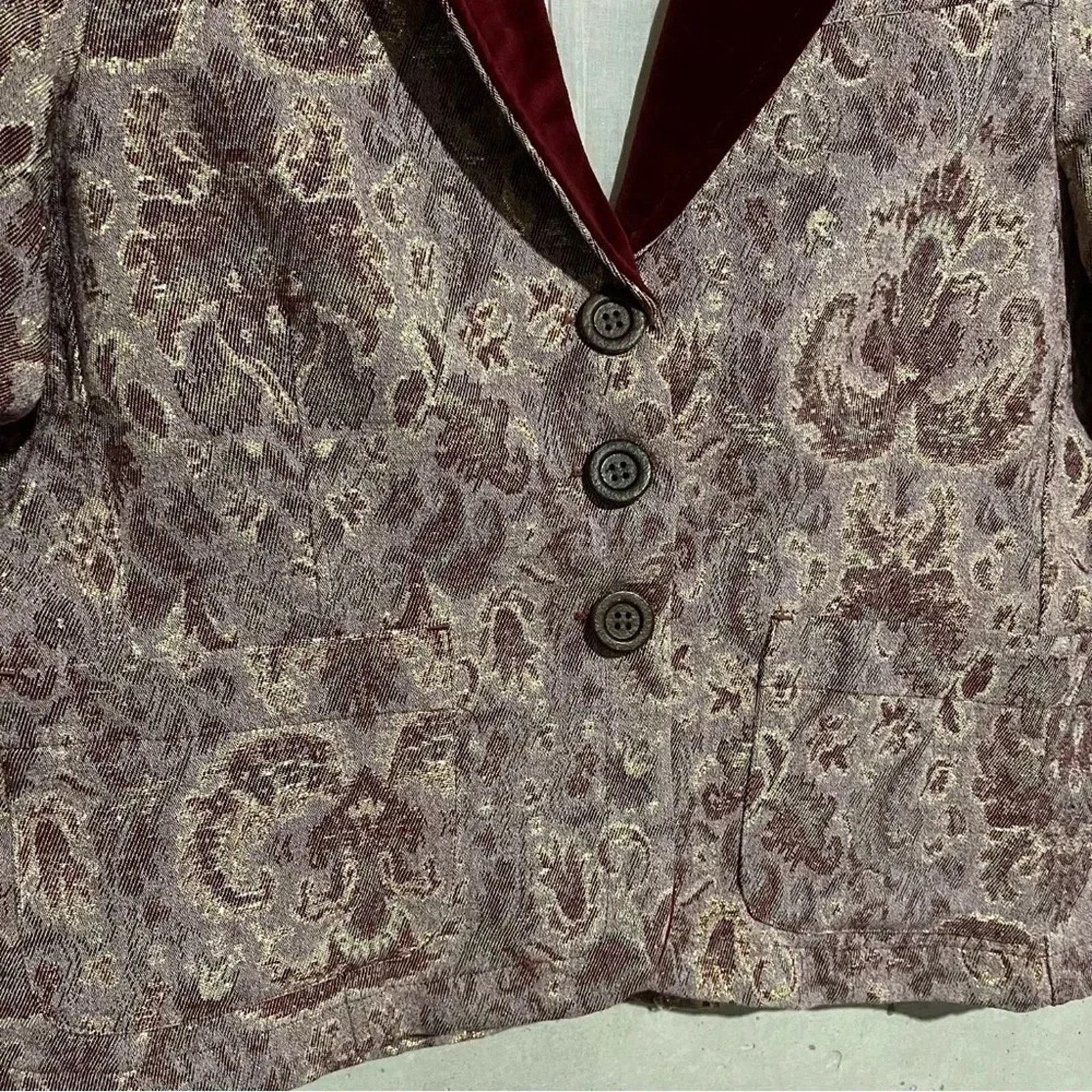 EDUN Edun Floral Print Three Button Blazer 3/4 Sleeves Sz M Size M / US 6-8 / IT 42-44 - 2 Thumbnail