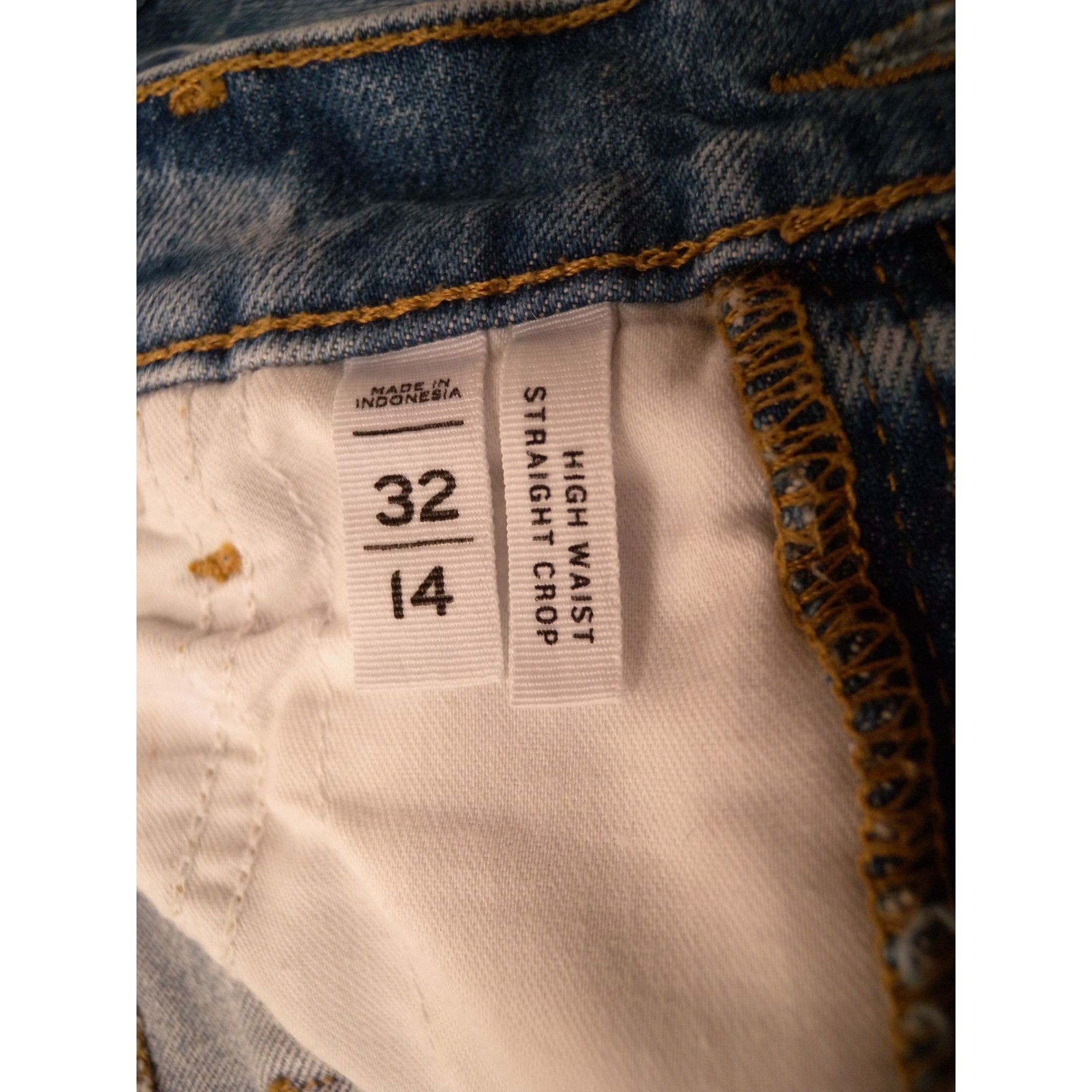 Loft Loft Ann Taylor Capri Jeans 14 Womens Blue Distressed Size 36" / US 14 / IT 50 - 7 Thumbnail