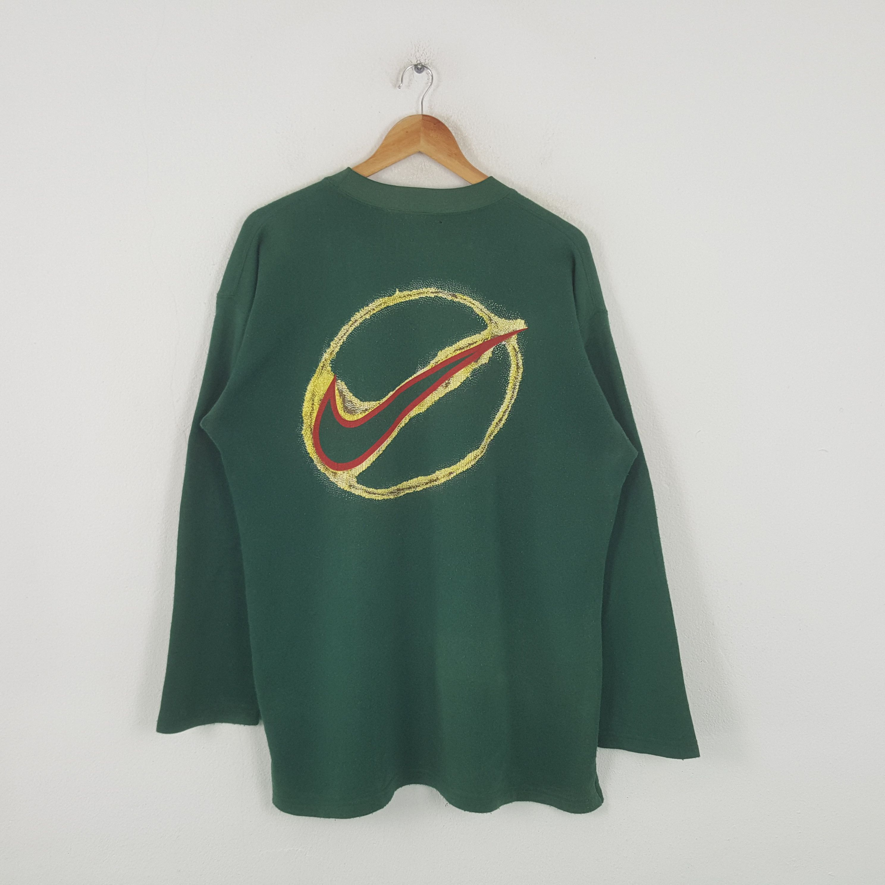 Nike Vintage Nike American Big Swoosh Sweatshirt C292N25 Size US L / EU 52-54 / 3 - 1 Thumbnail