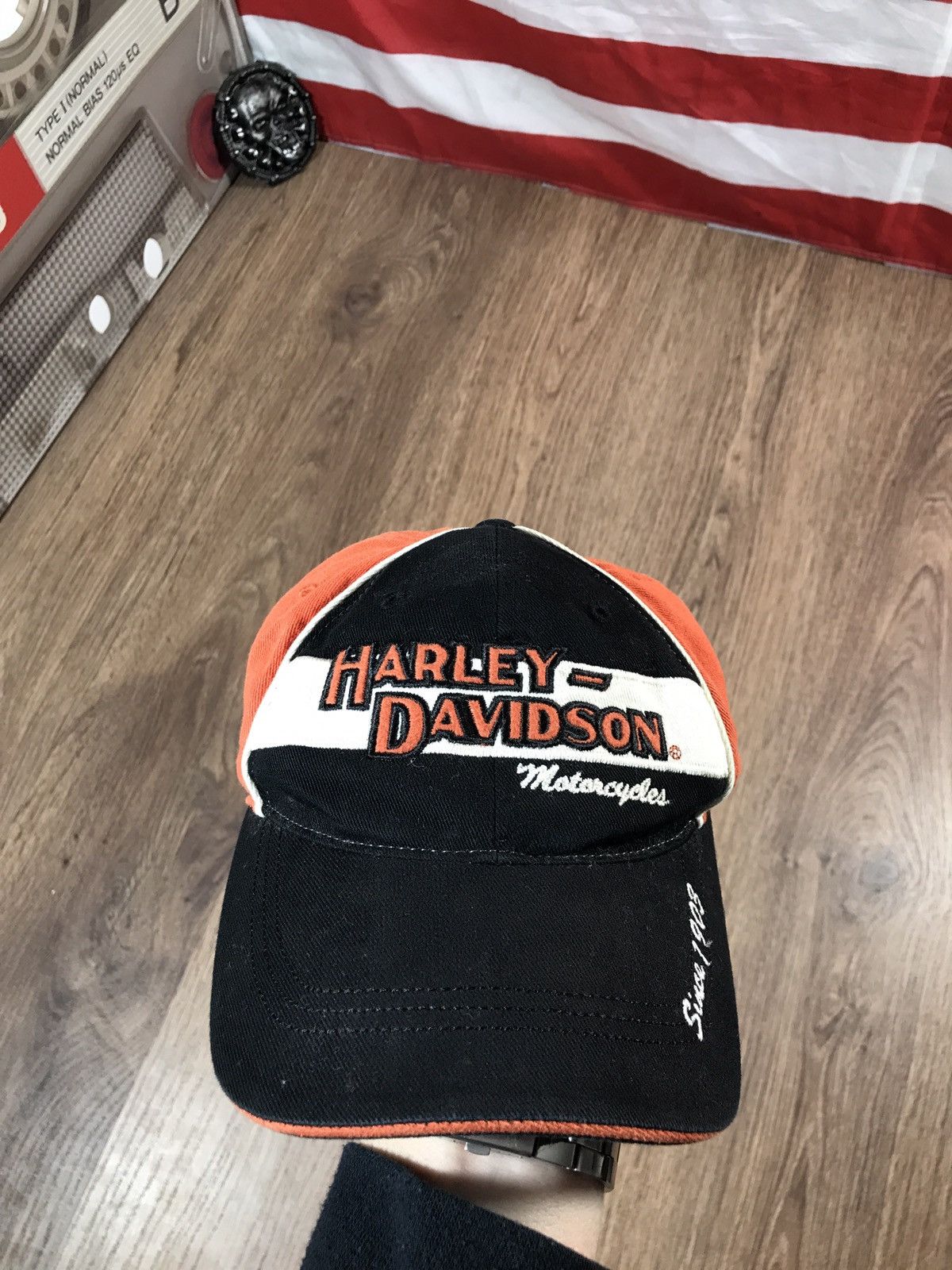 Harley Davidson × Vintage Vintage Harley Davidson Motor Cycles Cap Size M Size ONE SIZE - 1 Thumbnail