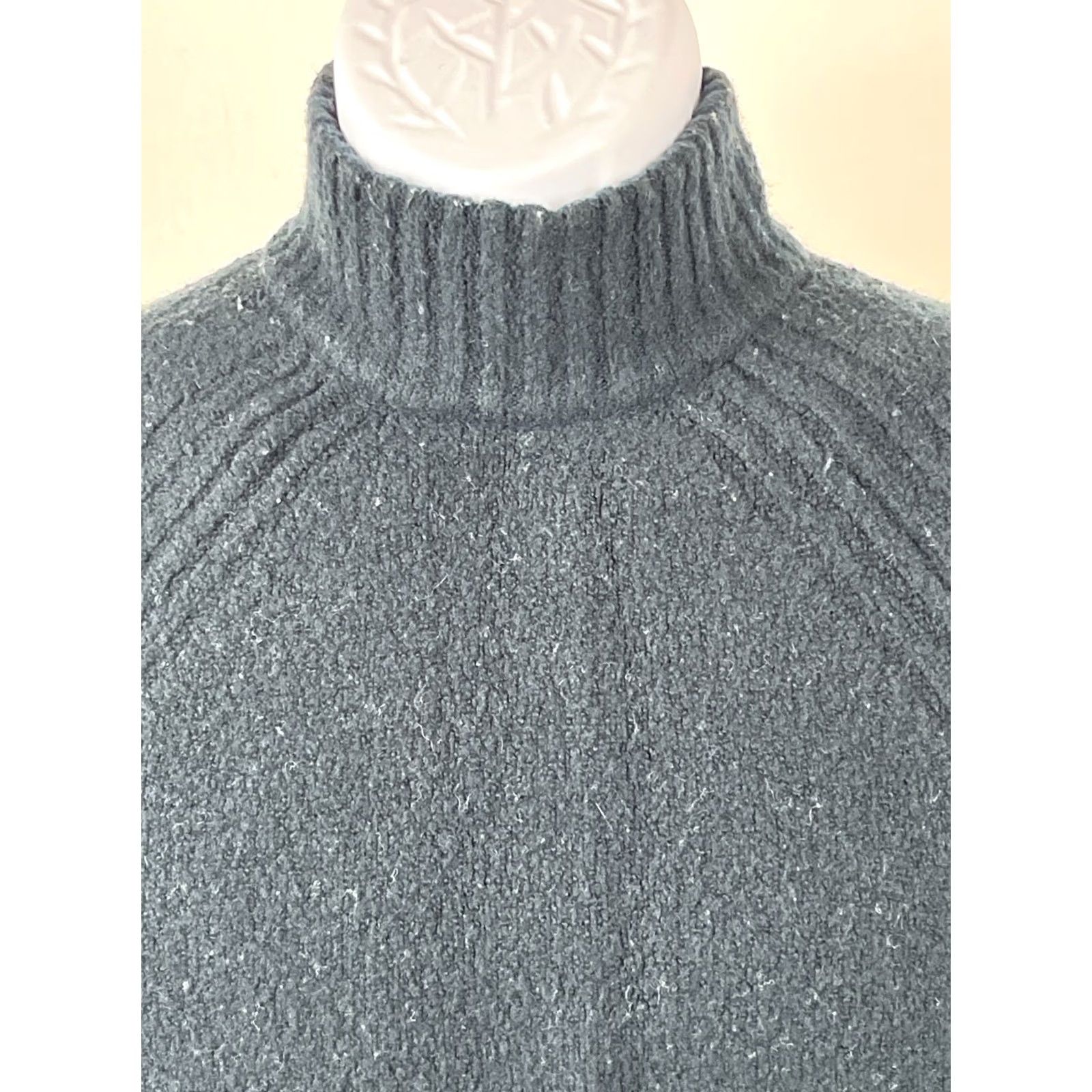 Abercrombie & Fitch Abercrombie & Fitch Sweater Womens Small Colorblock Mock Neck Wool Blend Zipper Pullover Knit Long Sleeve Multicolor Pattern Zipper Size S / US 4 / IT 40 - 2 Thumbnail
