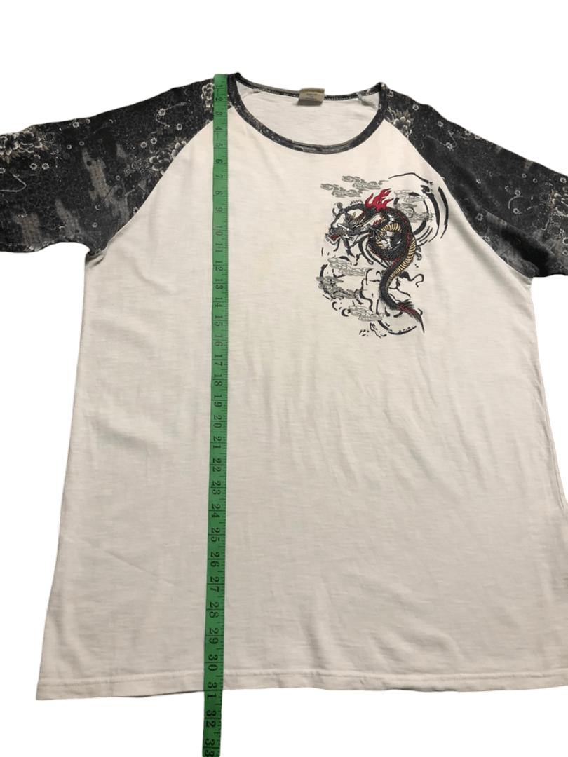 Japanese Brand Sukajan T-shirt Dragon Over Print Shirt Sleeve Tee Size US L / EU 52-54 / 3 - 24 Thumbnail