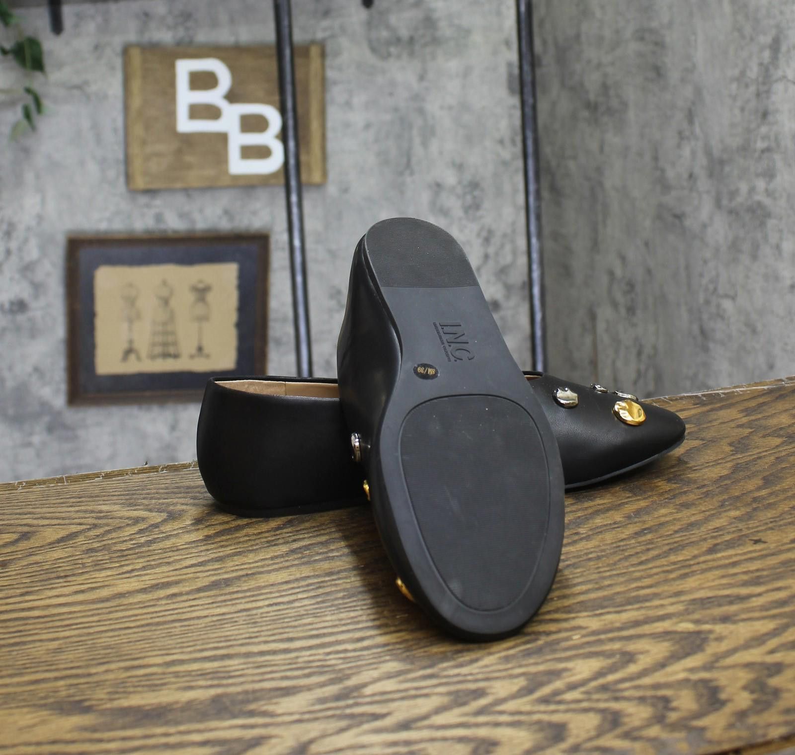 Other Inc International Concepts Hardware Flats Black Smooth 8m Size US 8 / IT 38 - 5 Thumbnail