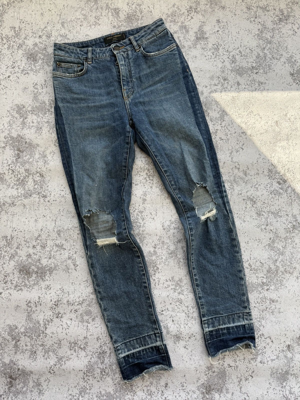 Dolce & Gabbana Dolce & Gabbana Distressed Skinny Jeans Size 26" / US 2 / IT 38 - 6 Thumbnail