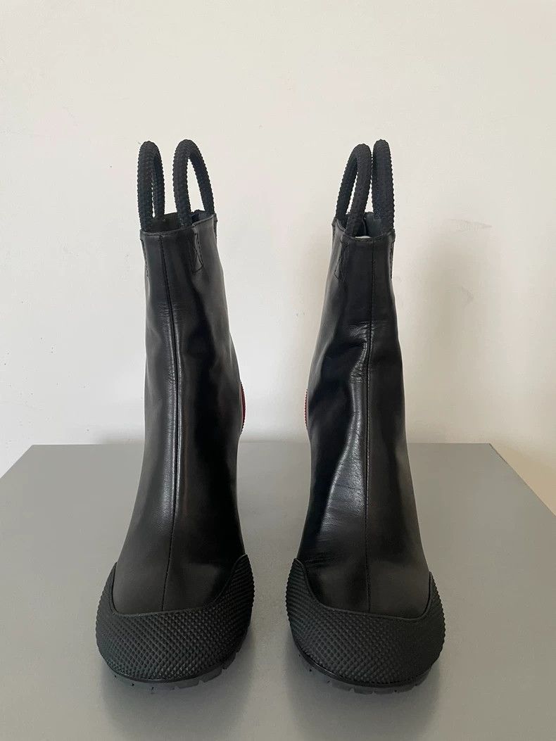 Random Identities Black High Heel Boots with Red Detail-2506 Size US 9.5 / EU 42-43 - 2 Thumbnail