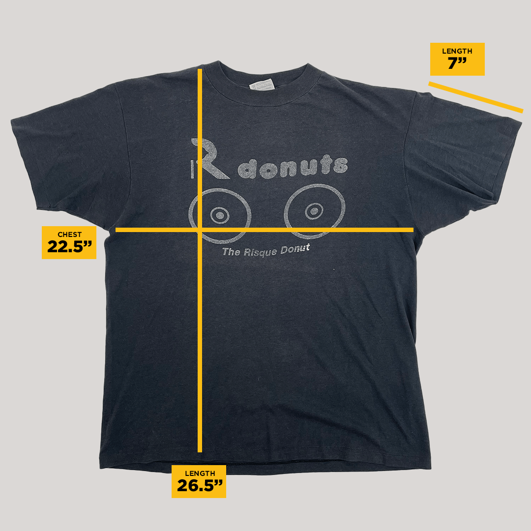 Hanes × Vintage Rare Vintage 80s The Risque Donut R Donuts Tee Size US L / EU 52-54 / 3 - 9 Thumbnail