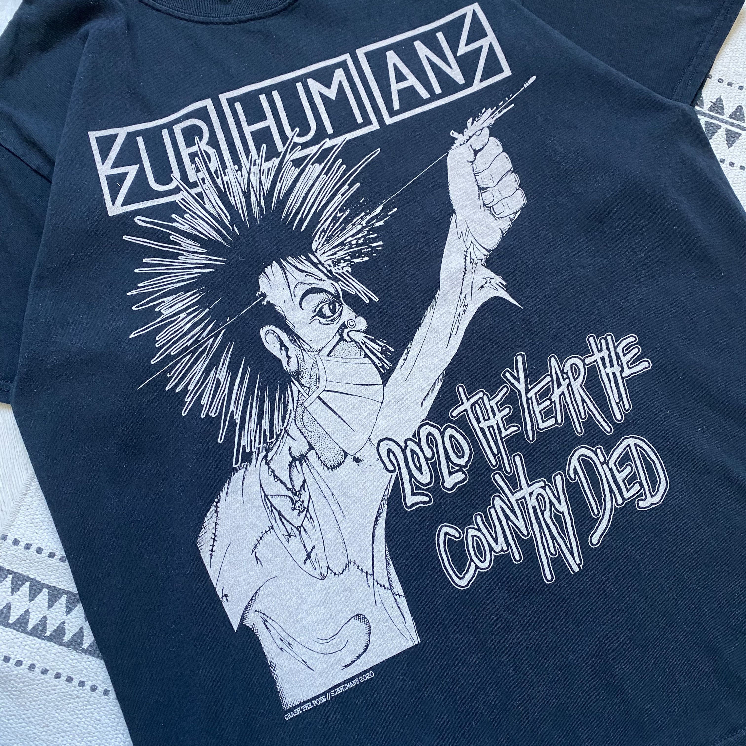 Band Tees 🎸 UK Punk SUBHUMANS Tee Y2K Rock Band T-shirt Size US L / EU 52-54 / 3 - 5 Thumbnail