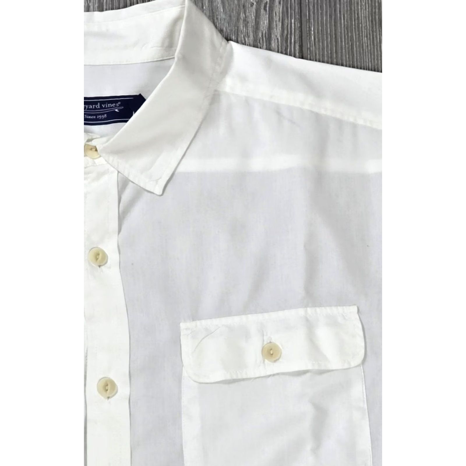 Vineyard Vines Vineyard Vines Button Up Shirt Men XL White Stretch Long Sleeve Modal Blend Size US XL / EU 56 / 4 - 3 Thumbnail