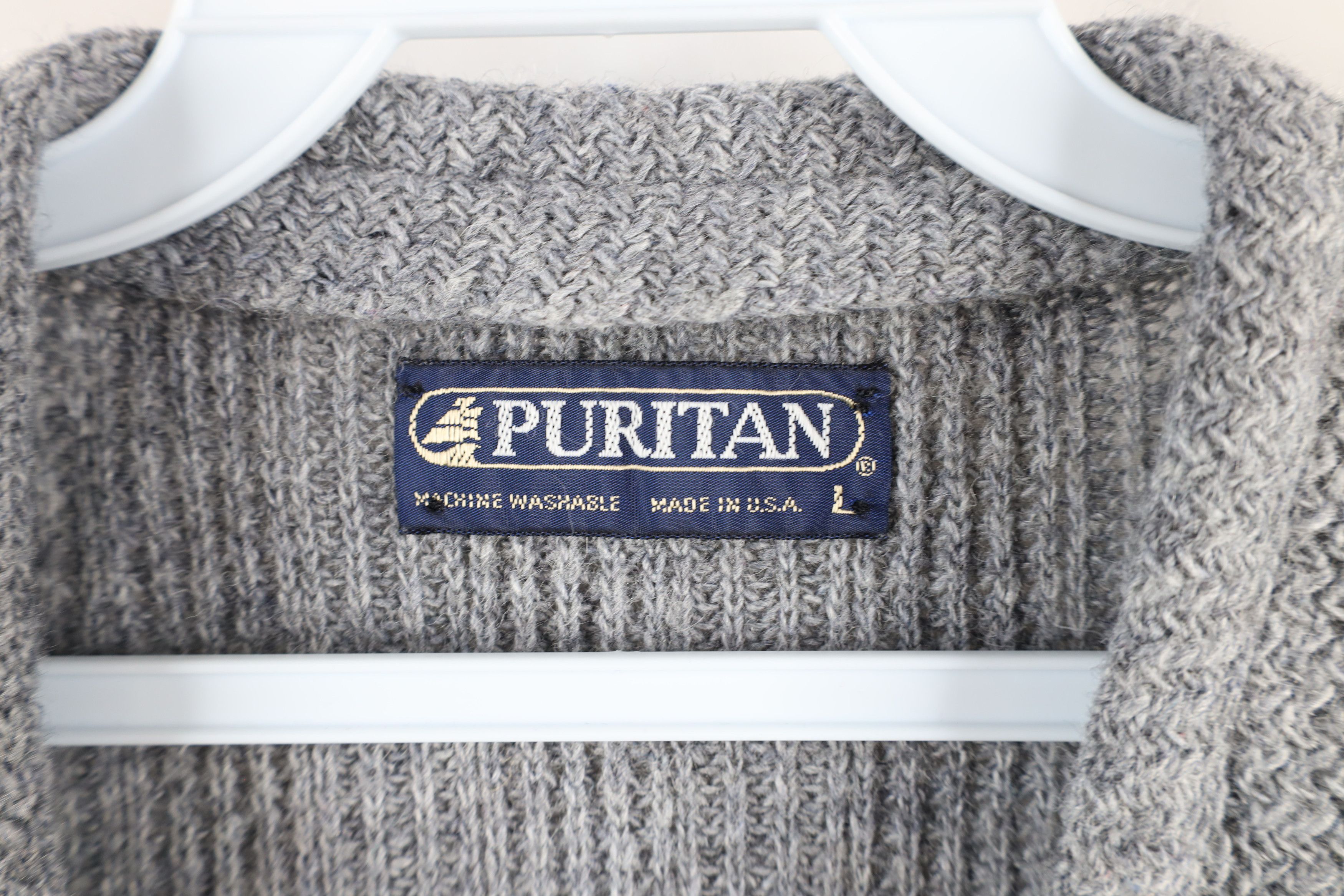 Vintage 70s Streetwear Knit Kurt Cobain Cardigan Sweater USA