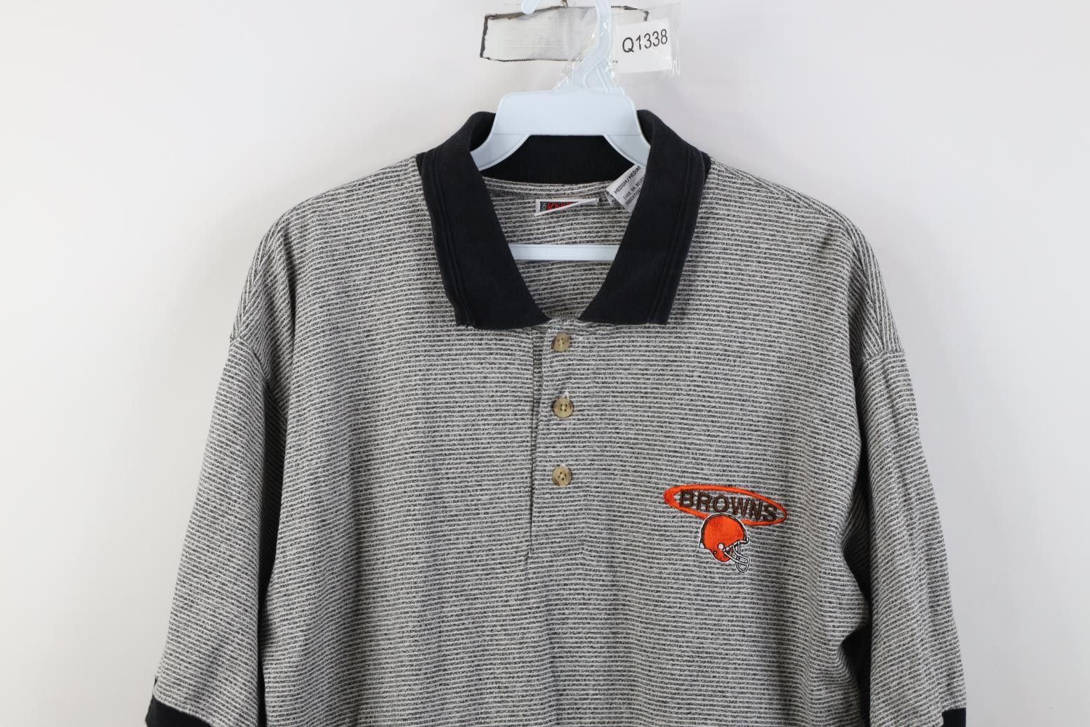 Vintage Vintage 90s Cleveland Browns Football Golf Polo Shirt Size US M / EU 48-50 / 2 - 2 Thumbnail