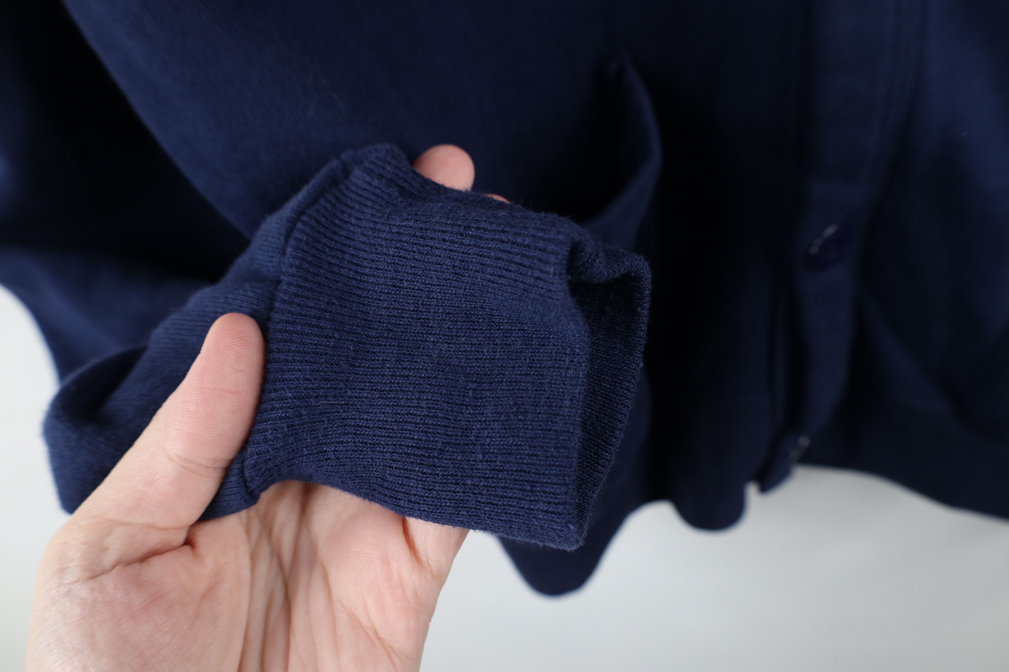 Vintage Vintage 90s Streetwear Cardigan Sweatshirt Navy Blue USA Size ONE SIZE - 6 Thumbnail