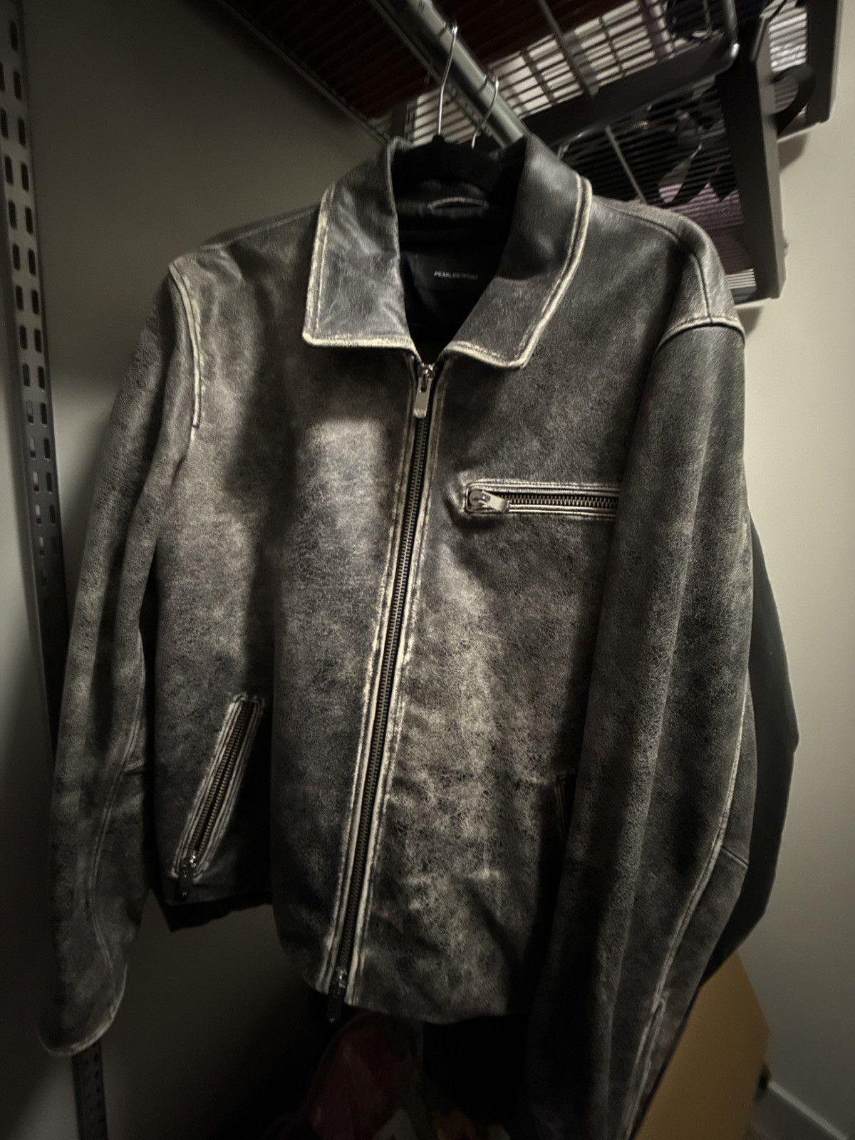 Pearled Ivory Leather Jacket | Grailed