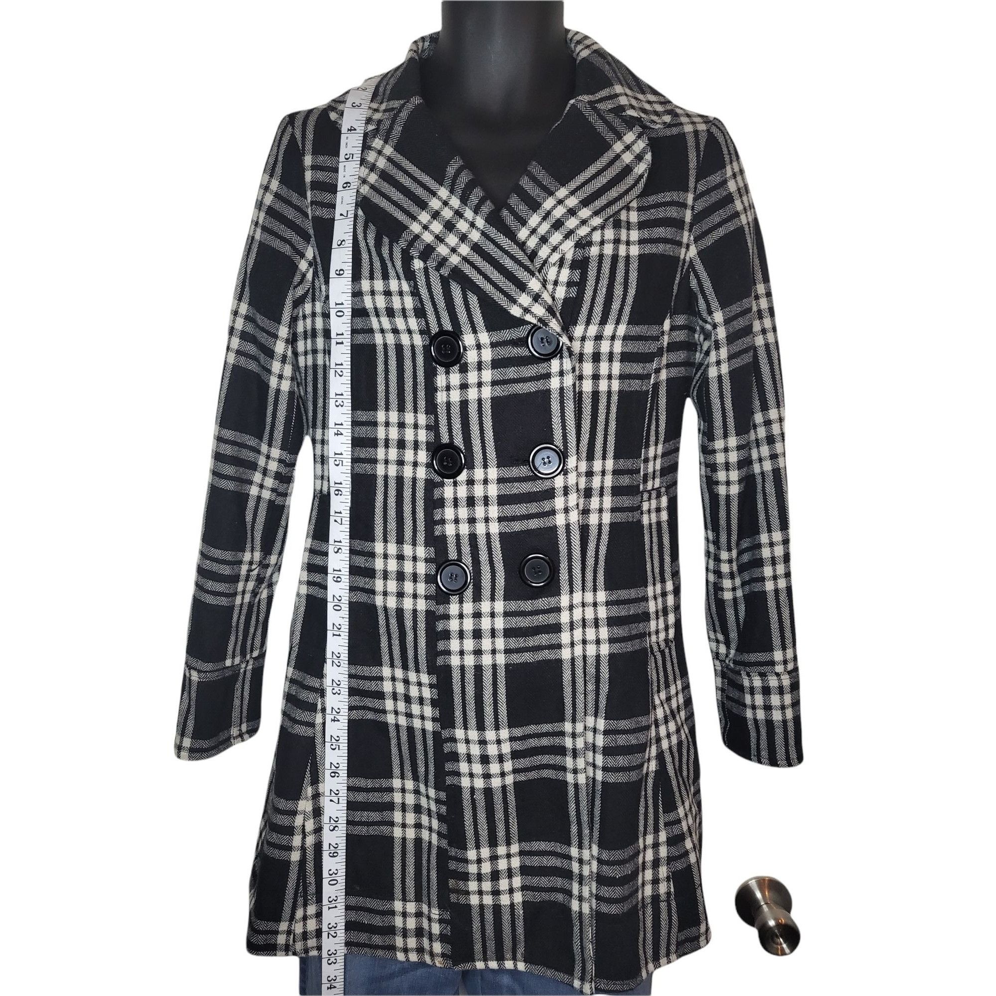 Forever 21 Forever 21 Trench Coat Women Sz M Plaid 6 Button Boho Winter Size M / US 6-8 / IT 42-44 - 5 Thumbnail