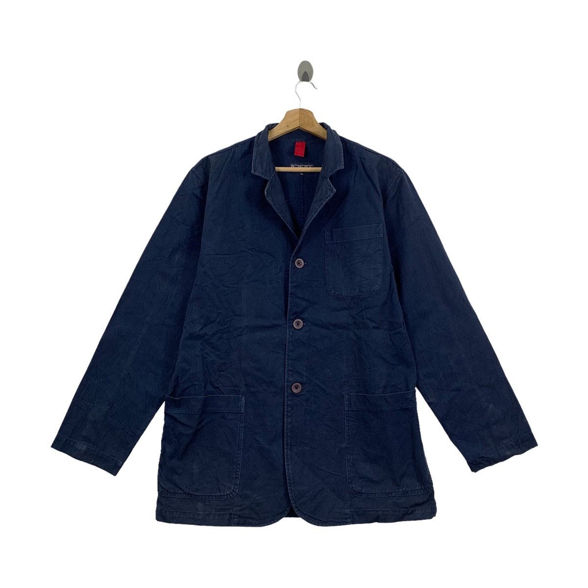 Indigo × Japanese Brand ONE MILF HALF Japanese Brand Indigo Denim Jeans Blazer Coat Size US L / EU 52-54 / 3 - 1 Thumbnail