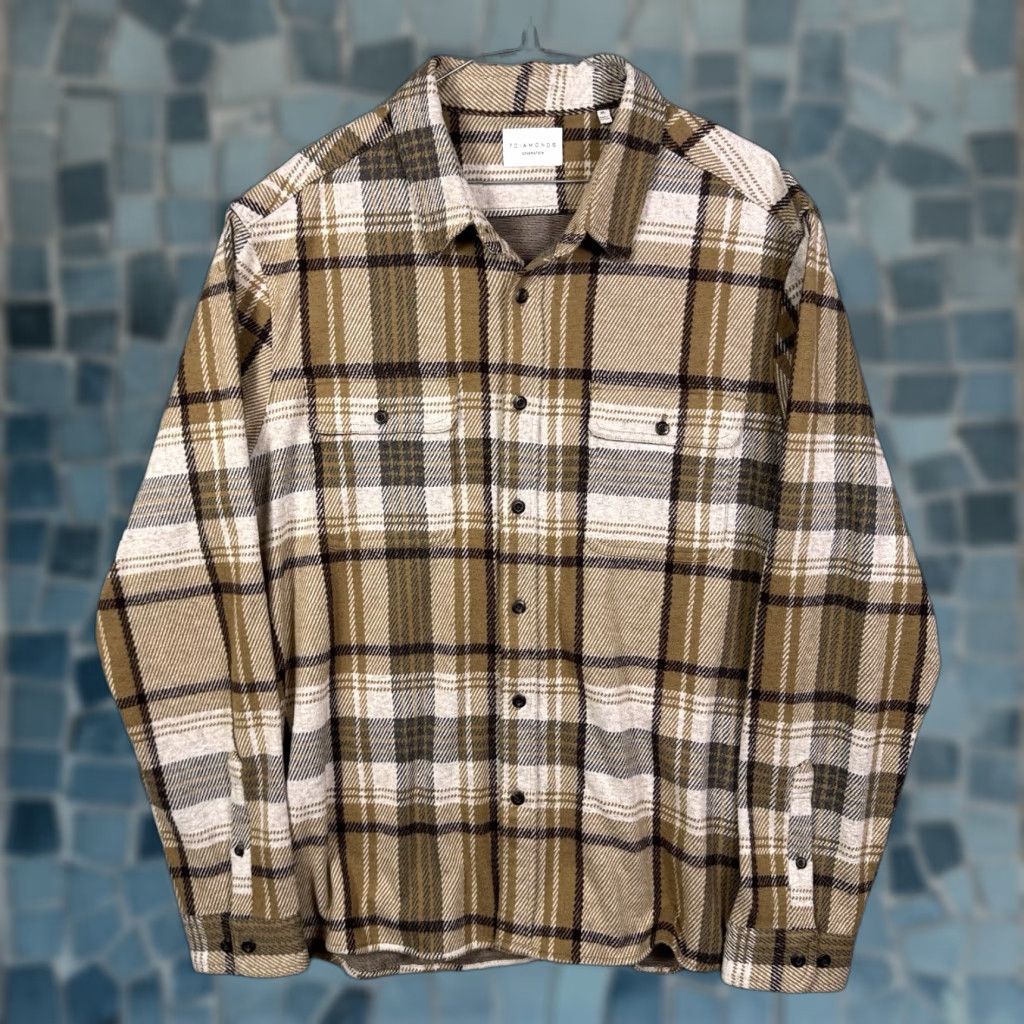 Vintage 7 Diamonds Generation Shirt Mens XL Soft Flannel Jacquard GSMK-7925 Size US XL / EU 56 / 4 - 1 Thumbnail