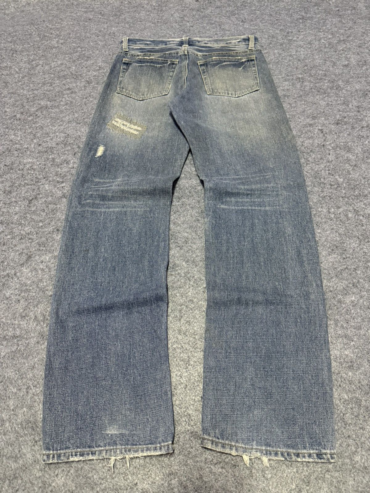 Japanese Brand Distressed Patch Work Japanese Grunge Denim Pants Size US 30 / EU 46 - 2 Thumbnail