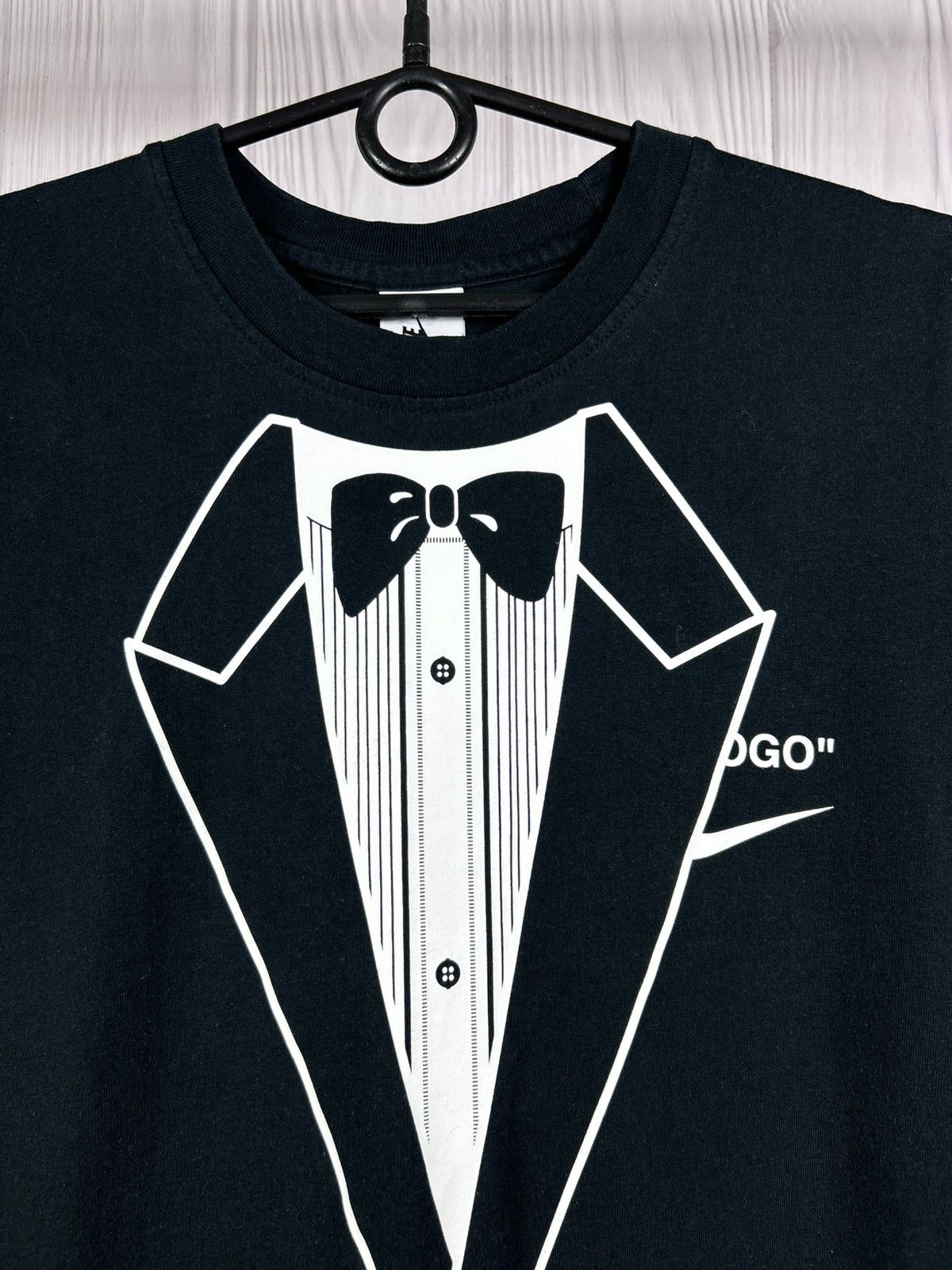 Nike × Off-White Off White x Nike NRG Big Logo Eagle Tuxedo Swoosh T-Shirt S Size US S / EU 44-46 / 1 - 10 Thumbnail