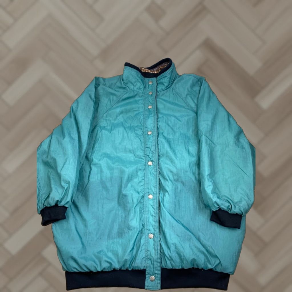 Vintage VINTAGE Current Seen Reversible Jacket Women XL Seafoam Green Southwest Pattern Solid Causal? Size XL / US 12-14 / IT 48-50 - 1 Thumbnail