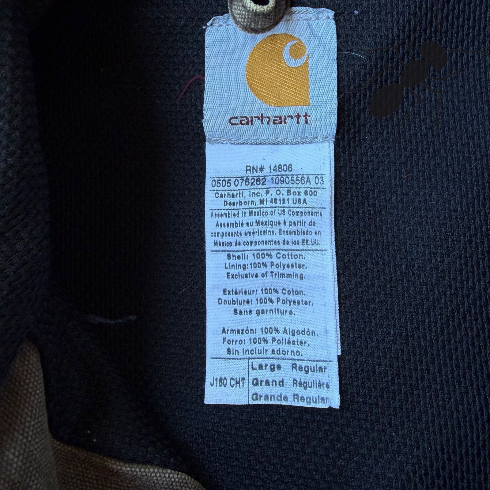 Carhartt × Vintage Carhartt J160 CHT brown hooded work wear jacket Size US L / EU 52-54 / 3 - 5 Thumbnail