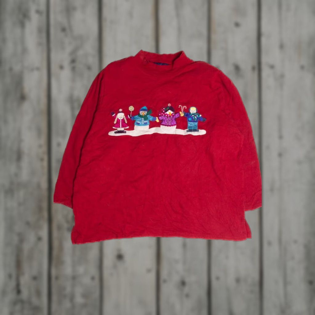 Vintage VINTAGE Ugly Christmas Sweatshirt Red 62677 X-Large Size XL / US 12-14 / IT 48-50 - 1 Thumbnail