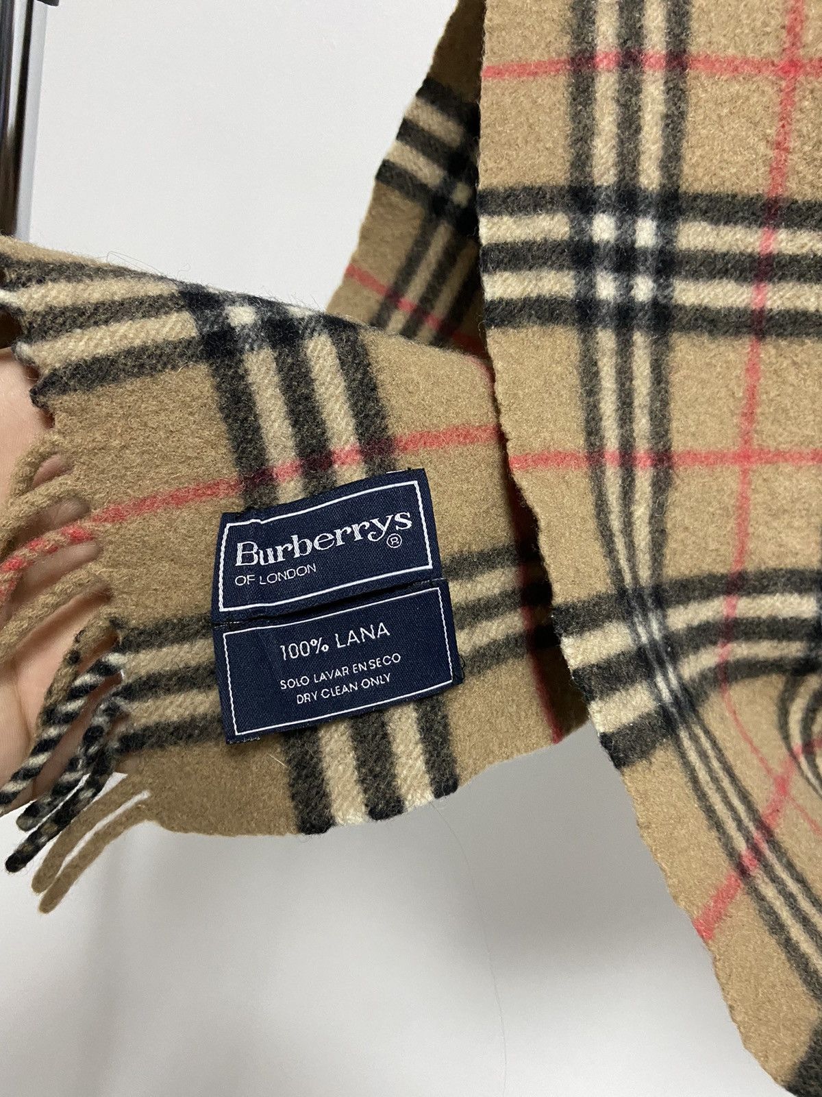 Burberry × Vintage Burberry scarf nova check wool cashmere vintage small logo Size ONE SIZE - 4 Thumbnail