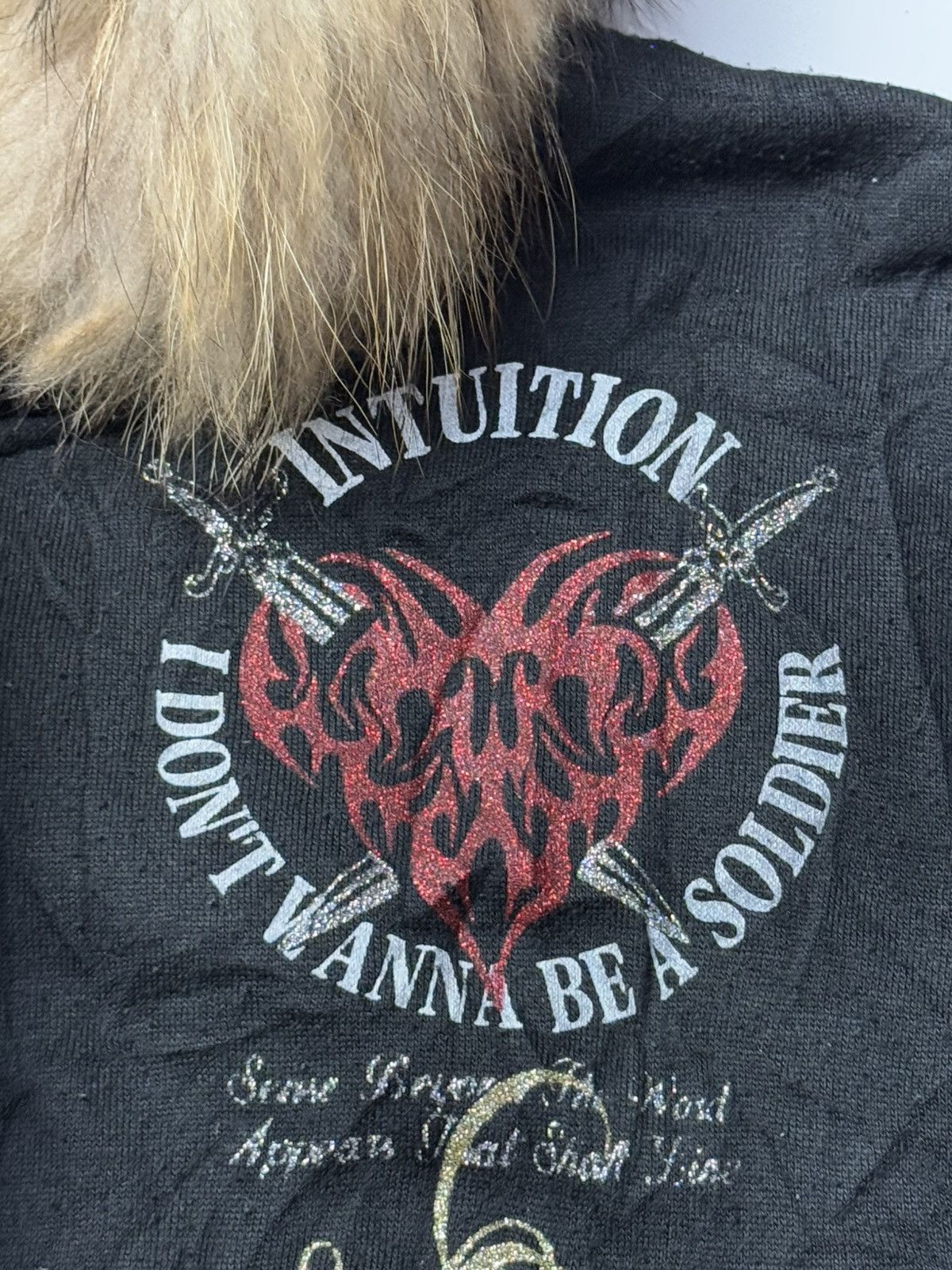 If Six Was Nine Fur Hoodie Loverock Anarchy Poem Japanese Style Size US L / EU 52-54 / 3 - 6 Thumbnail